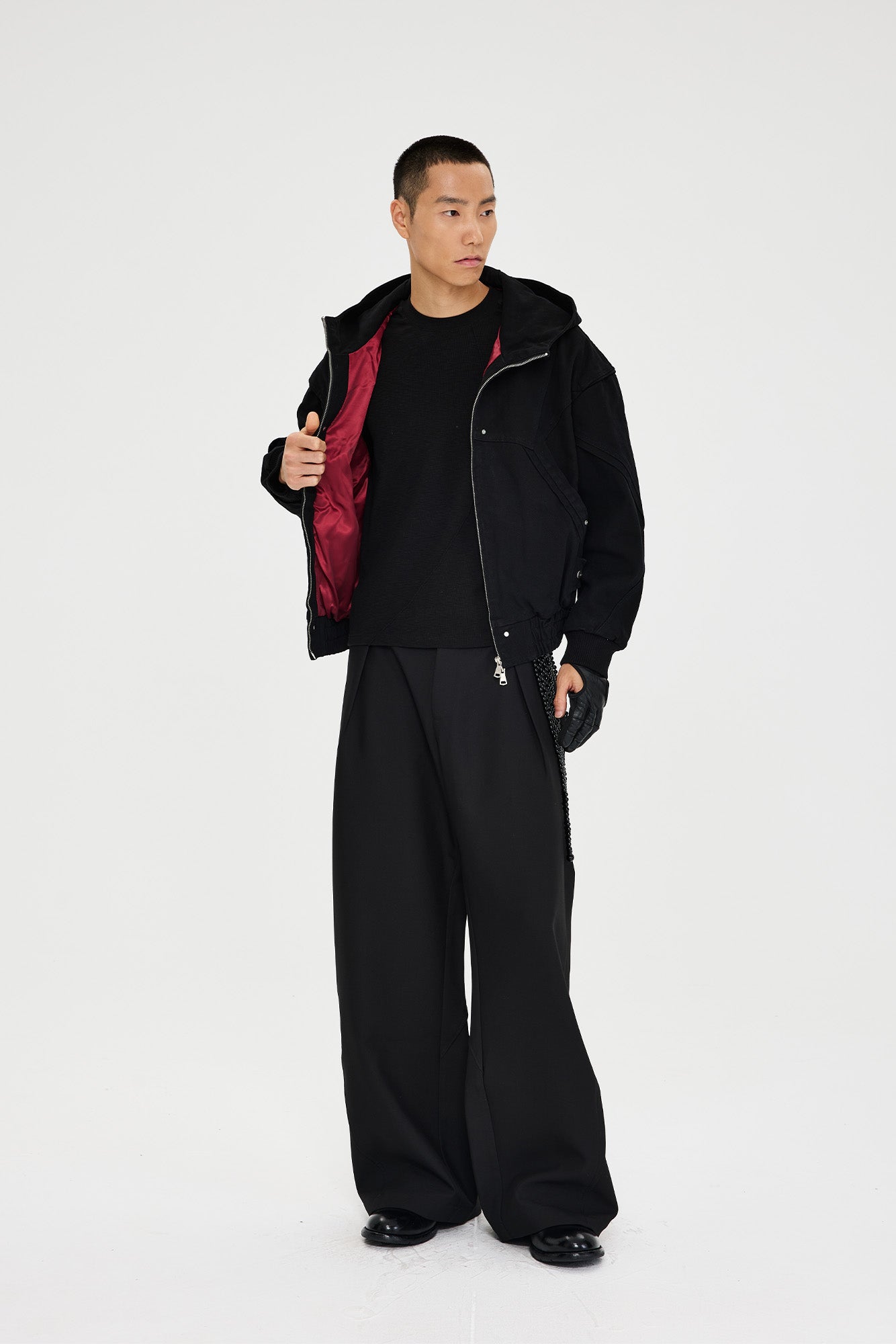 CATSSTAC Structured Panel Studded Hooded Jacket, premium urban and streetwear designers apparel on PROJECTISR.com, CATSSTAC