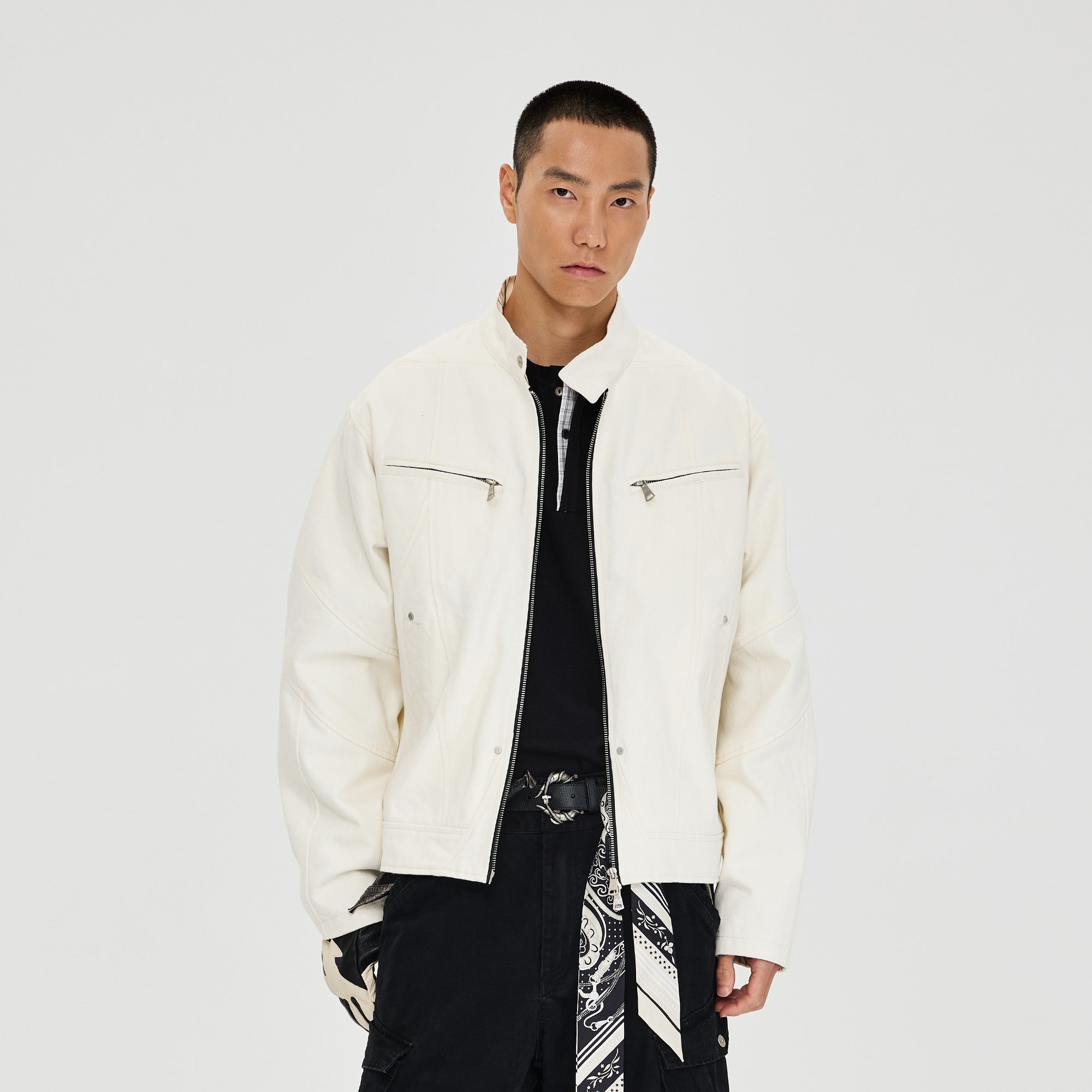CATSSTAC Essential Harrington Raw Denim Jacket, premium urban and streetwear designers apparel on PROJECTISR.com, CATSSTAC