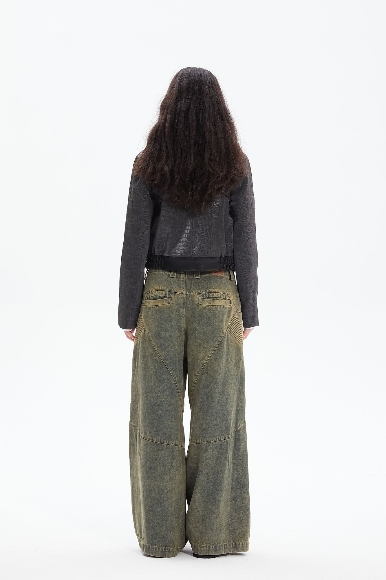 ERROR CODE ROBOT Heavy Wash Paneled Straight-Leg Jeans, premium urban and streetwear designers apparel on PROJECTISR.com, ERROR CODE ROBOT