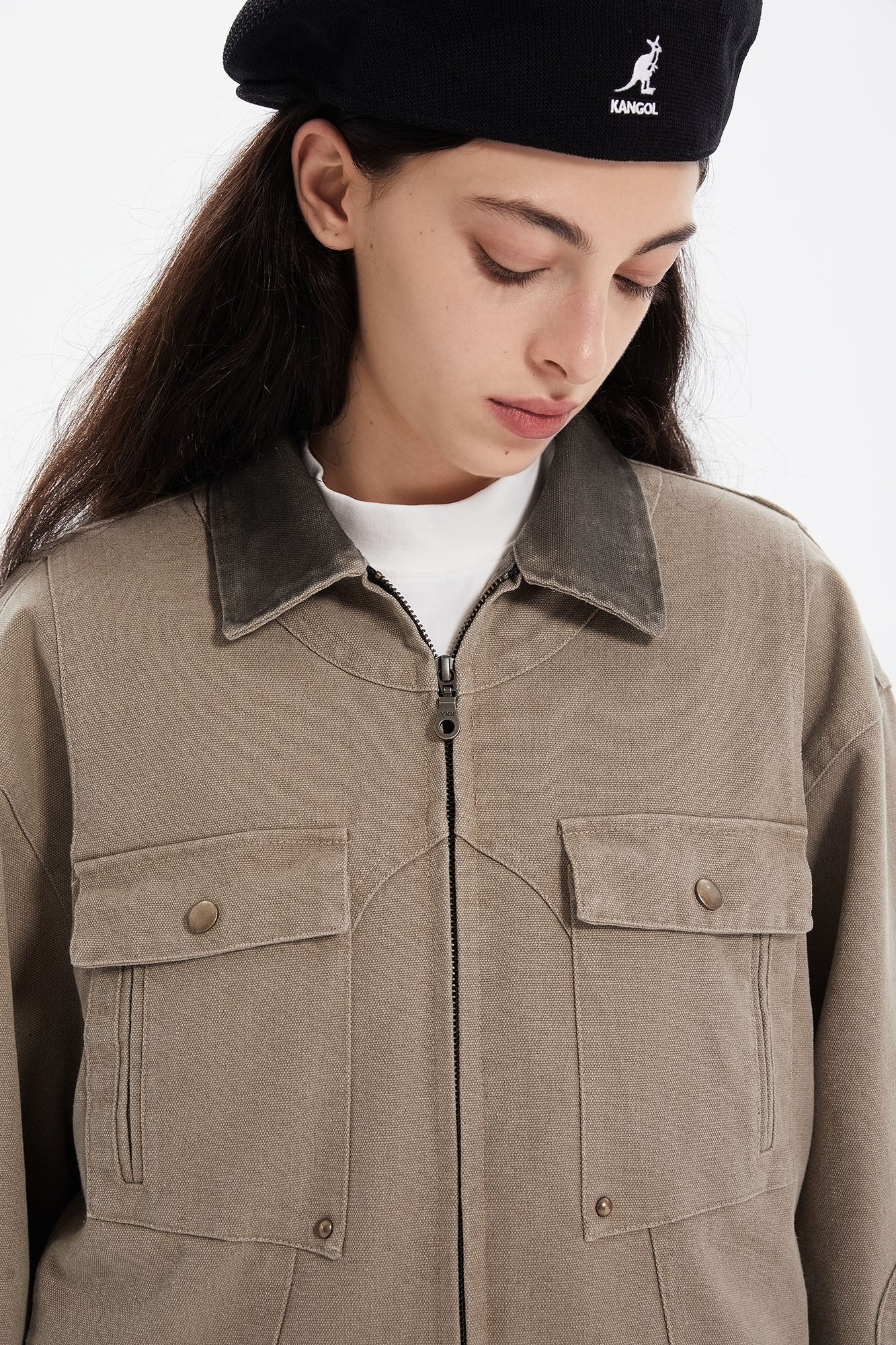 ERROR CODE ROBOT Contrast Collar Workwear Jacket, premium urban and streetwear designers apparel on PROJECTISR.com, ERROR CODE ROBOT