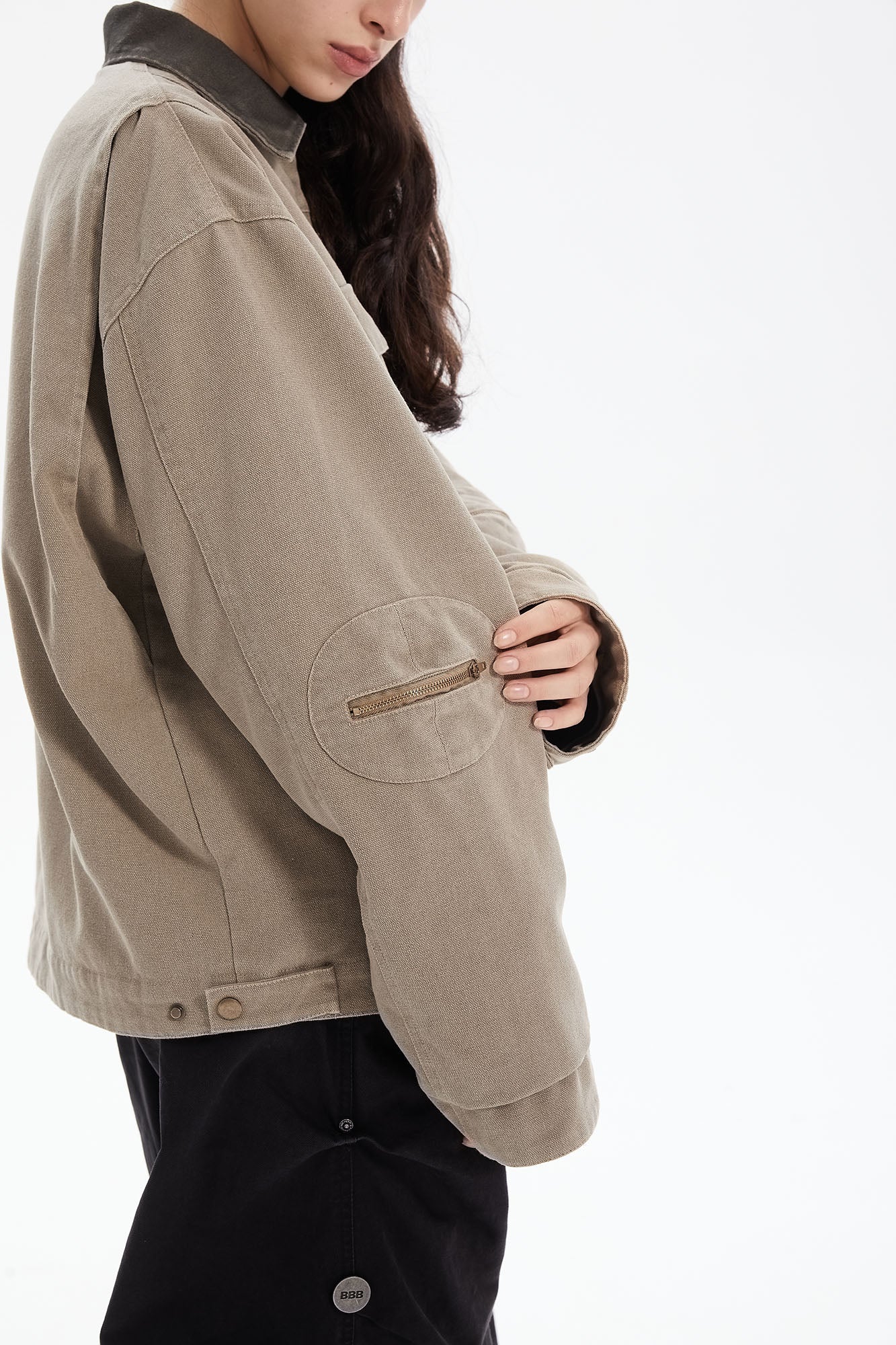 ERROR CODE ROBOT Contrast Collar Workwear Jacket, premium urban and streetwear designers apparel on PROJECTISR.com, ERROR CODE ROBOT