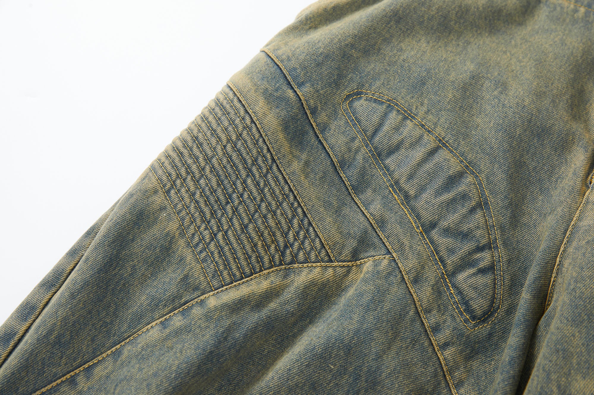 ERROR CODE ROBOT Heavy Wash Paneled Straight-Leg Jeans, premium urban and streetwear designers apparel on PROJECTISR.com, ERROR CODE ROBOT