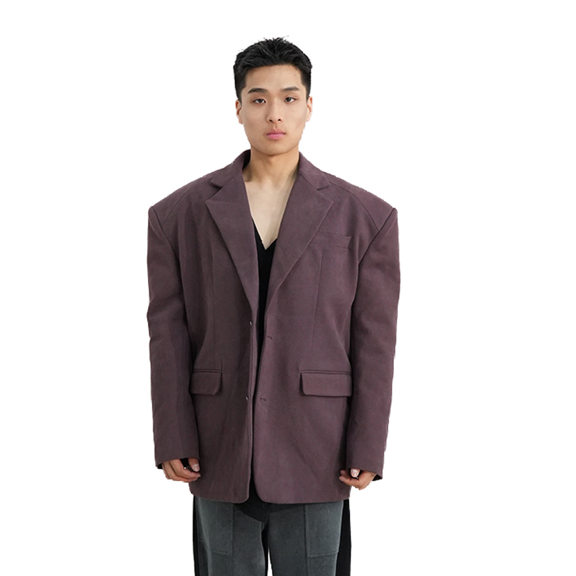 VANN VALRENCE Essential Padded Boxy Blazer