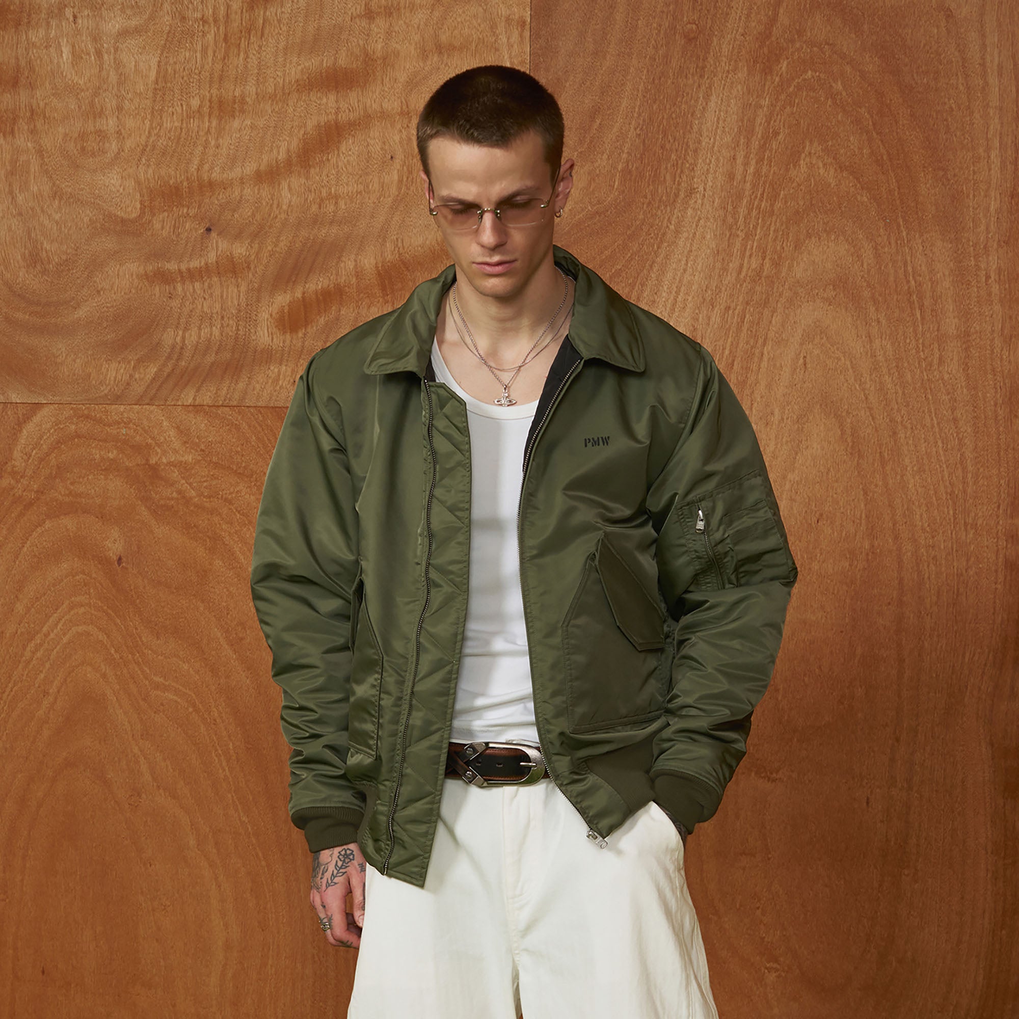 PMW Classic Ruched Insulated Bomber Jacket, premium urban and streetwear designers apparel on PROJECTISR.com, PMW