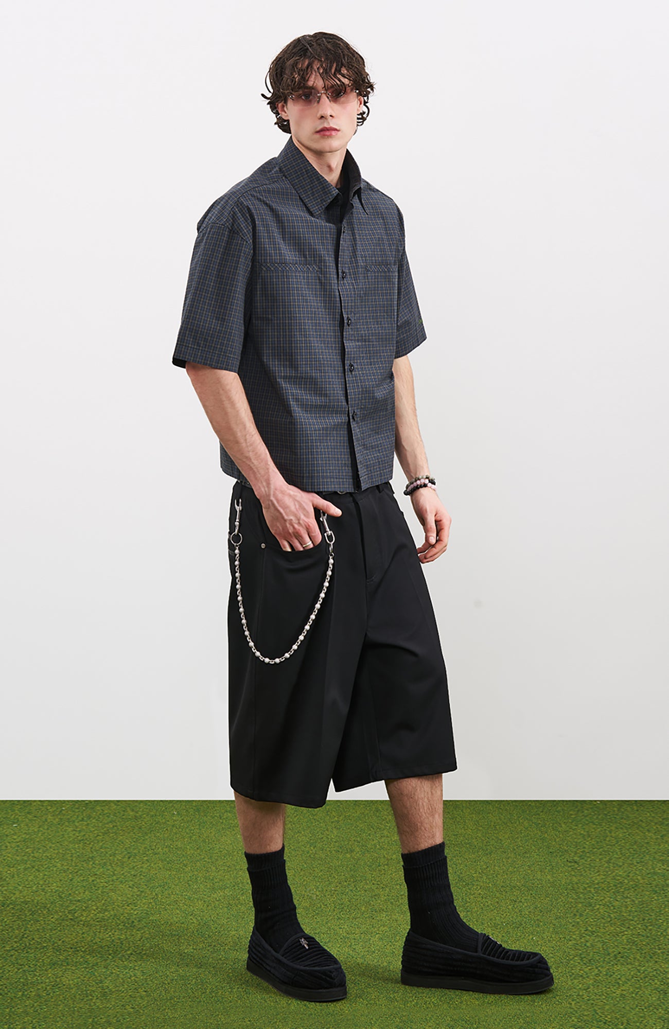 PMW Retro Plaid Short-Sleeve Shirt, premium urban and streetwear designers apparel on PROJECTISR.com, PMW