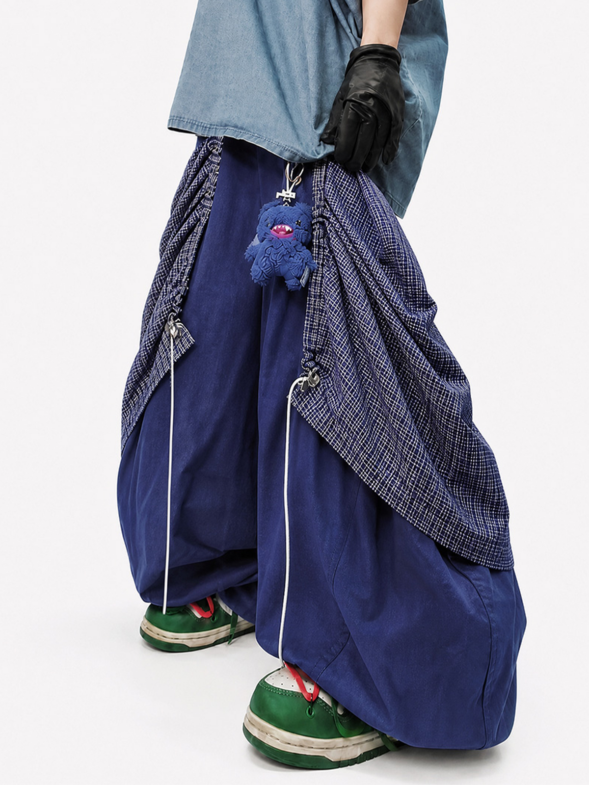 UUCSCC Detachable Flap Wide-Leg Cargo Pants