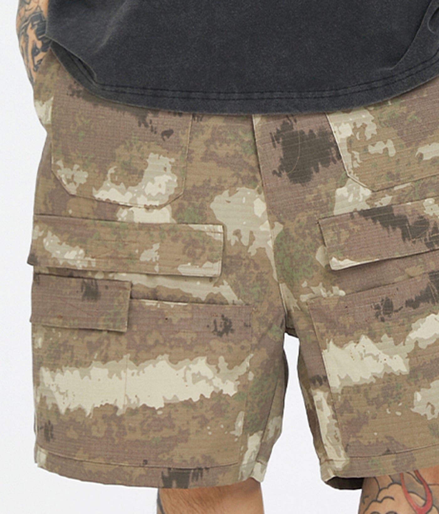 F2CE Retro Camo Multi Pocket Buckle Shorts, premium urban and streetwear designers apparel on PROJECTISR.com, F2CE