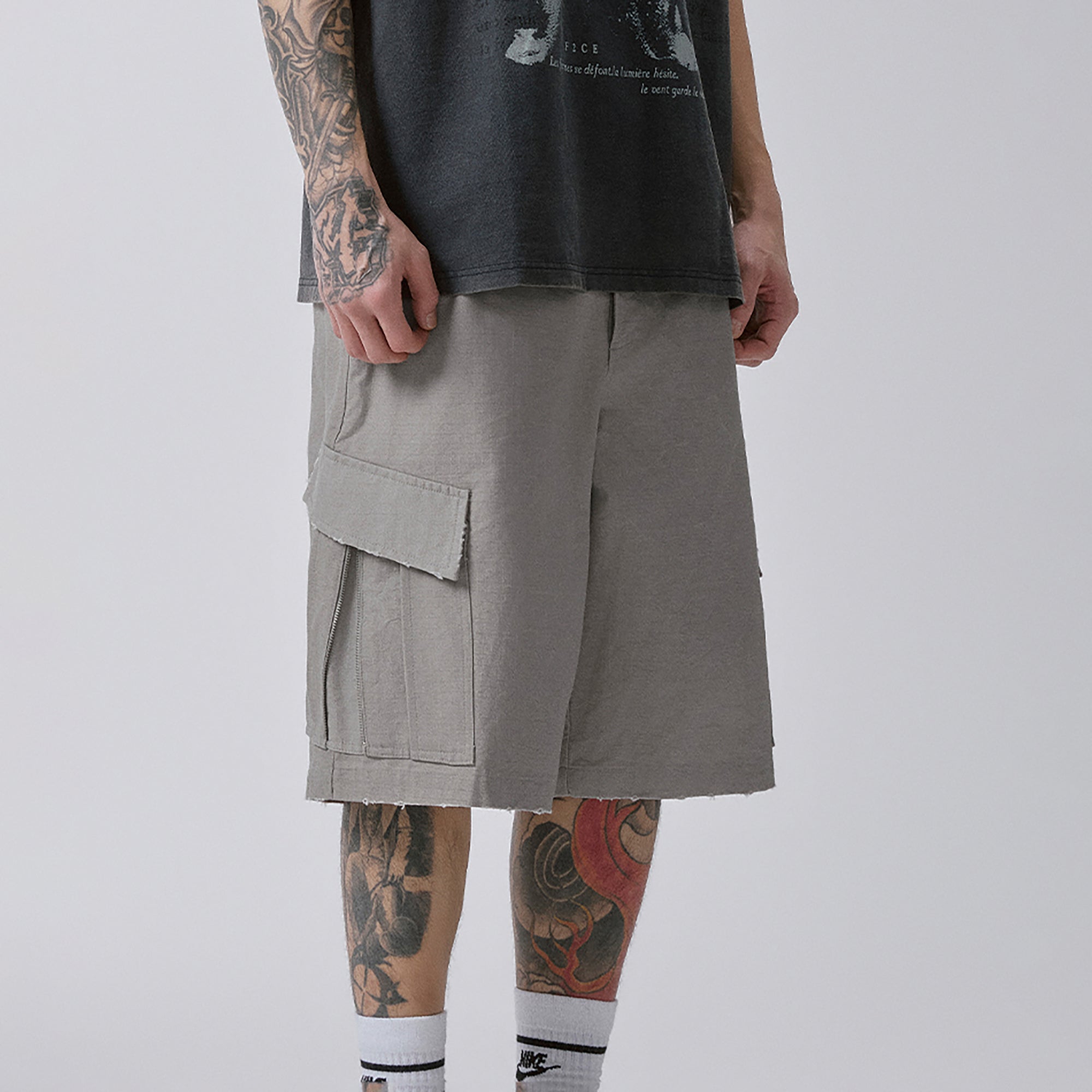 F2CE Zipper Pocket Utility Shorts, premium urban and streetwear designers apparel on PROJECTISR.com, F2CE