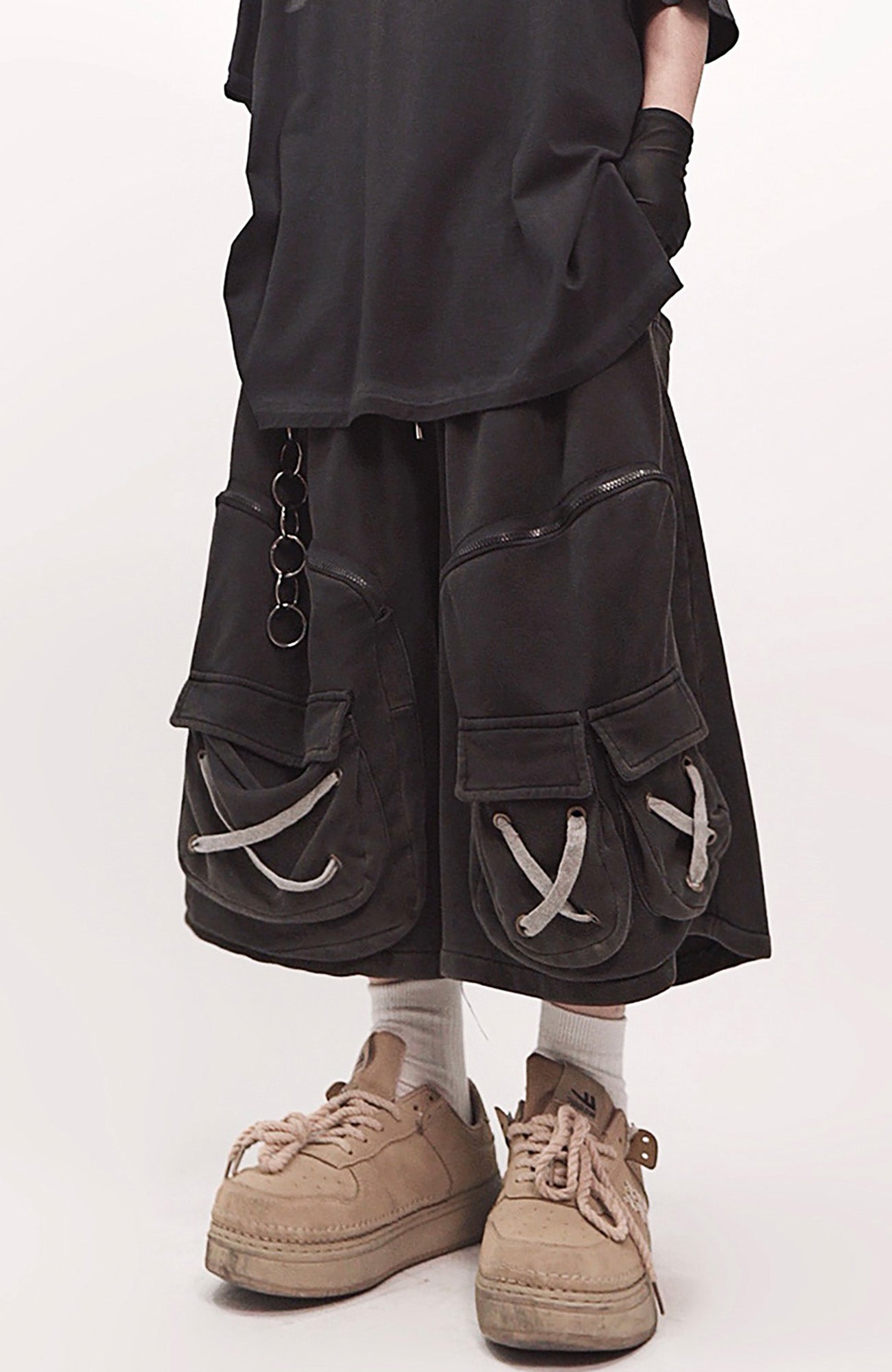 UUCSCC Distressed Multi-Pocket Cargo Shorts