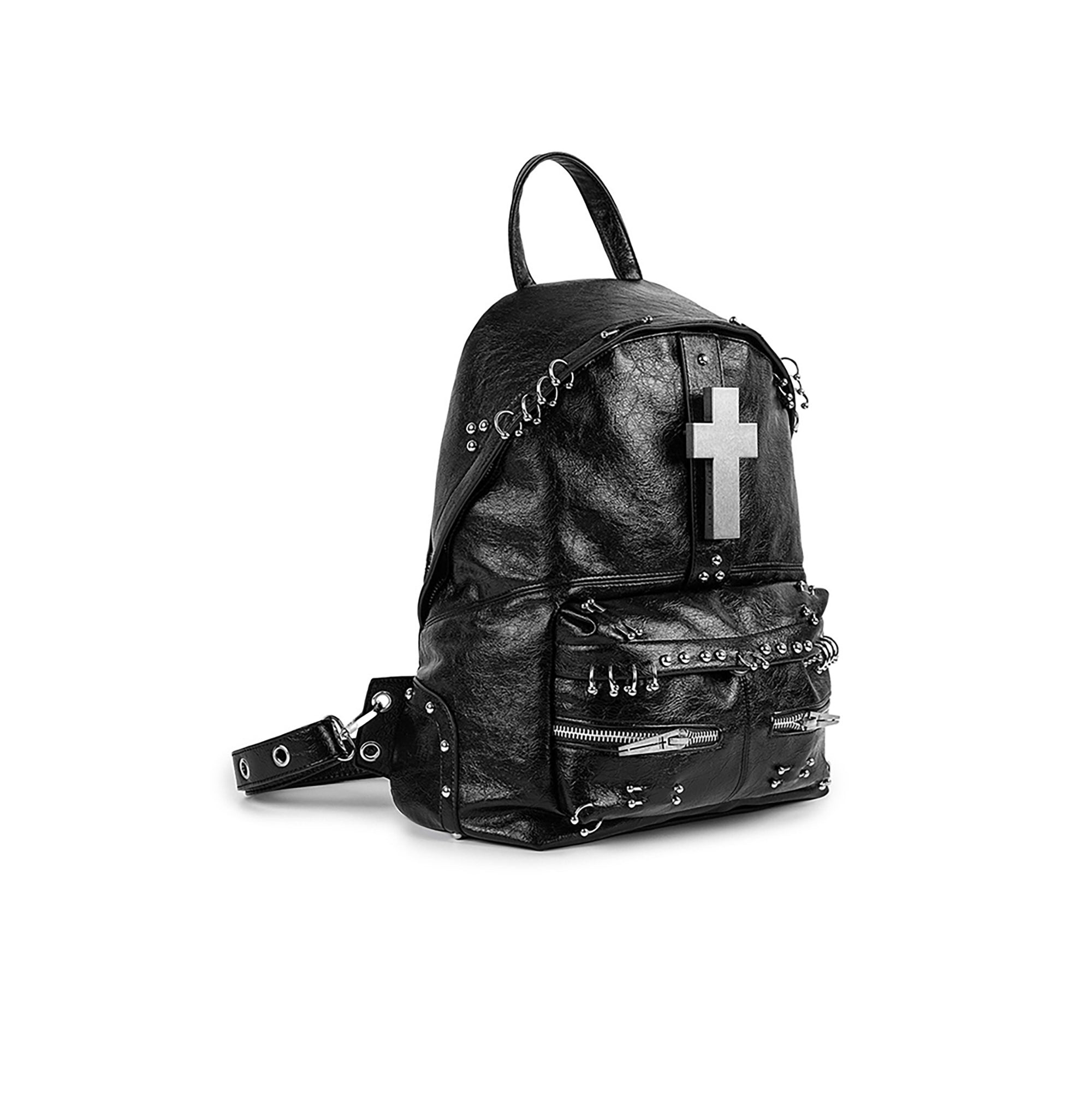 REBEL WAVE Gothic Cross Studded Backpack