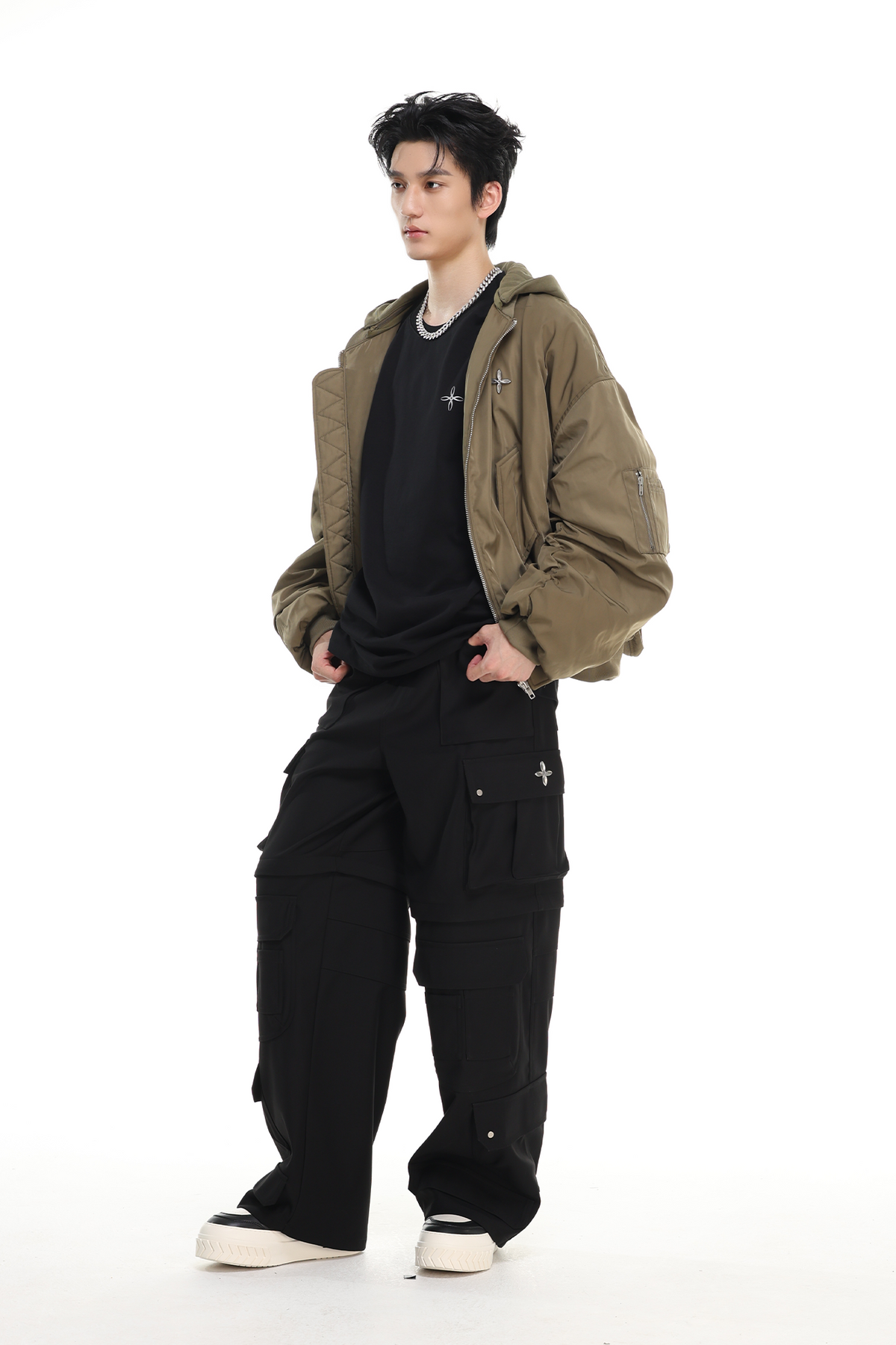 ARDENCODE Oversized Hooded Bomber Jacket, premium urban and streetwear designers apparel on PROJECTISR.com, ARDENCODE