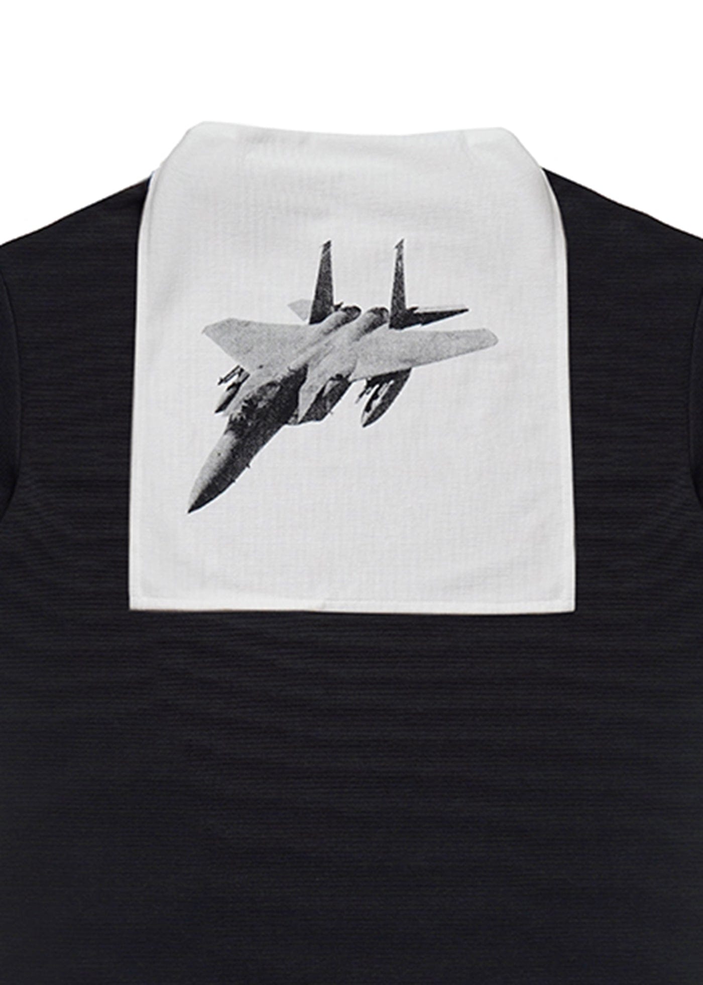 MIICHOUS Fighter Jet Shawl Collar T-Shirt