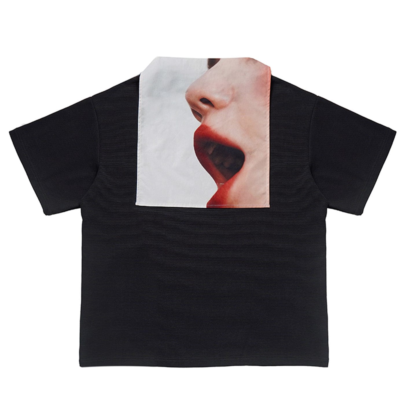 MIICHOUS Oil Painting Face Shawl Collar T-Shirt