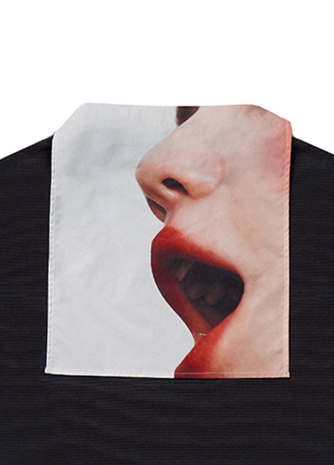 MIICHOUS Oil Painting Face Shawl Collar T-Shirt