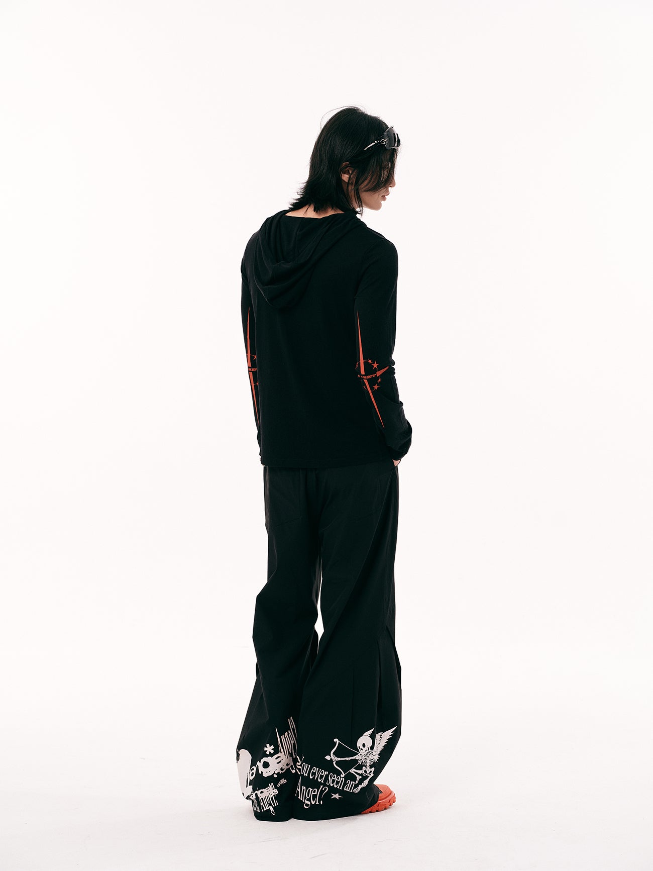 PASET Gothic Graphic Curved-Leg Pants