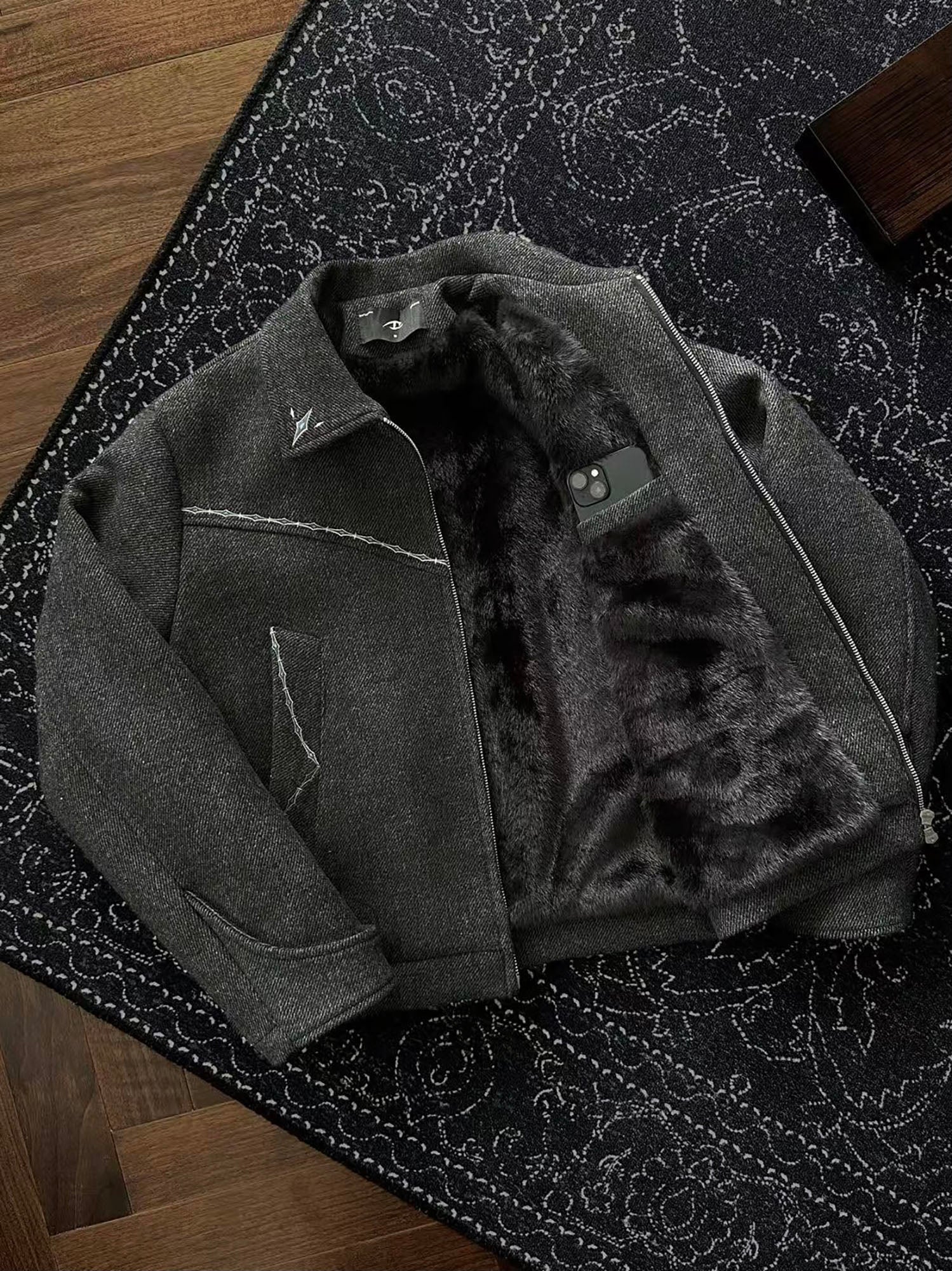 CATSSTAC Contrast-Stitched Wool-Blend Jacket, premium urban and streetwear designers apparel on PROJECTISR.com, CATSSTAC