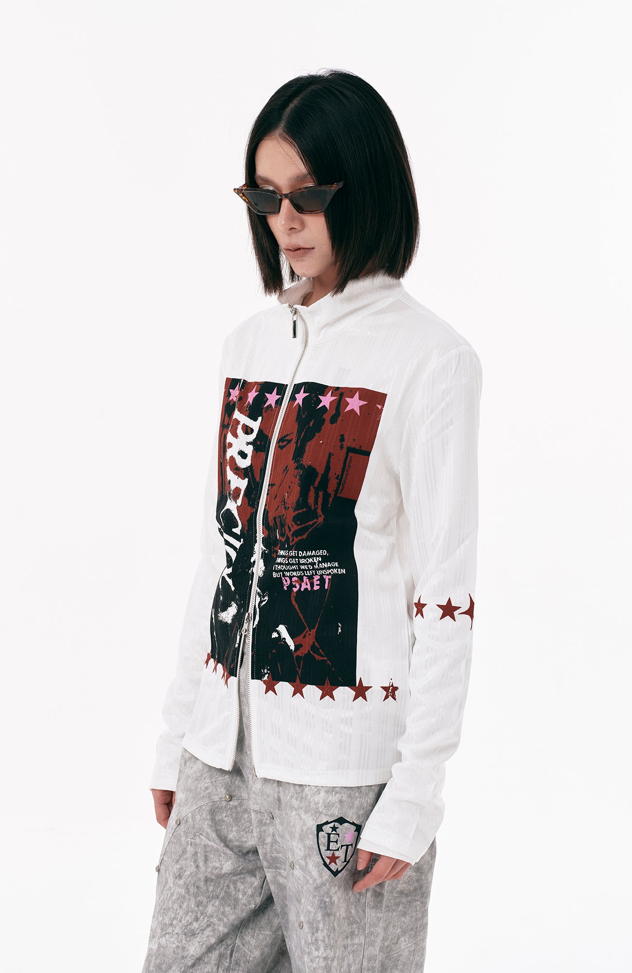 PASET Graphic Portrait Zip-Up Jacket