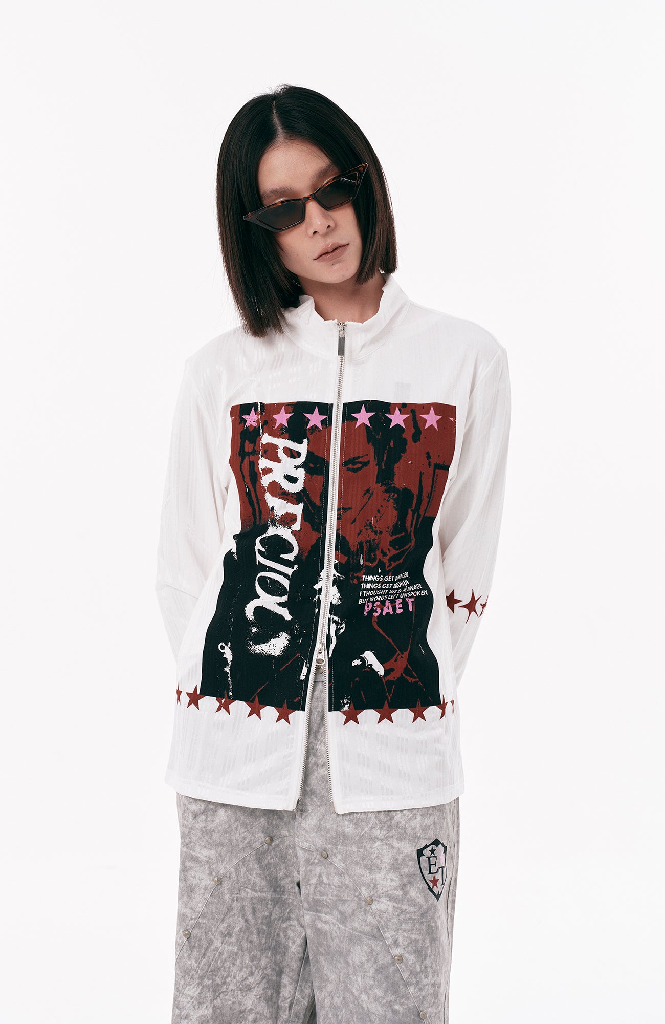 PASET Graphic Portrait Zip-Up Jacket