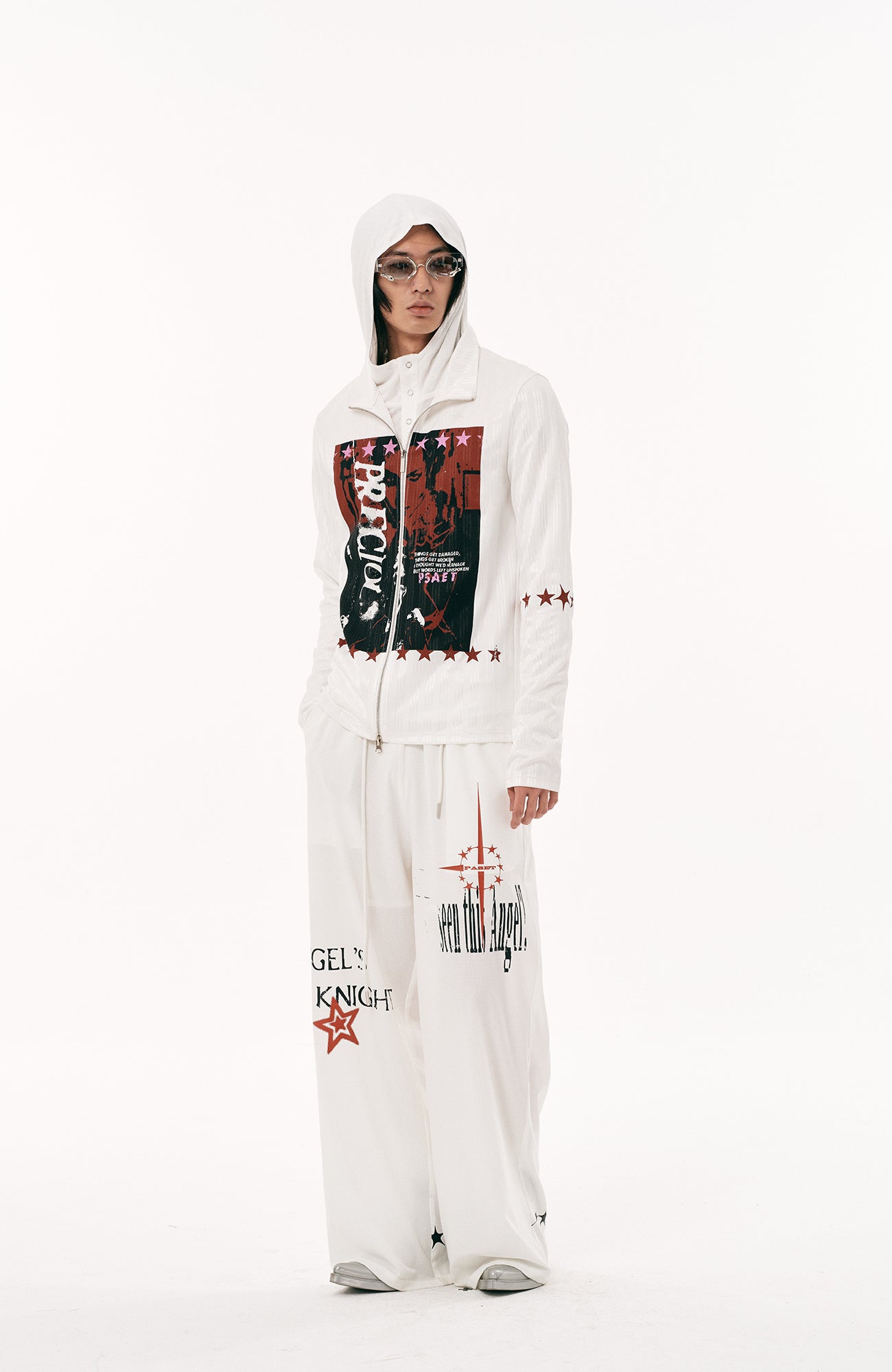 PASET Star Graphic Wide-Leg Pants