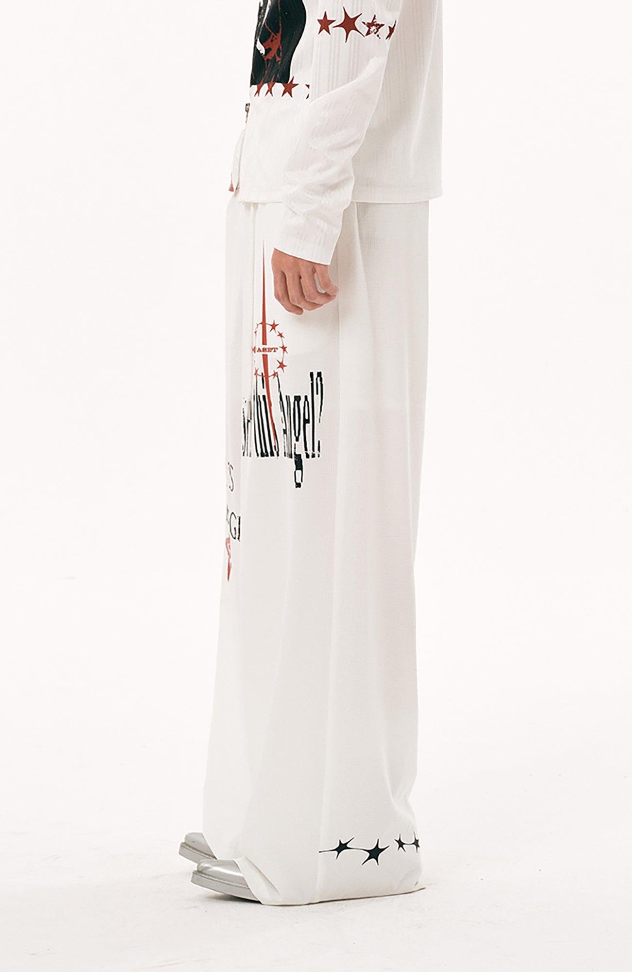 PASET Star Graphic Wide-Leg Pants