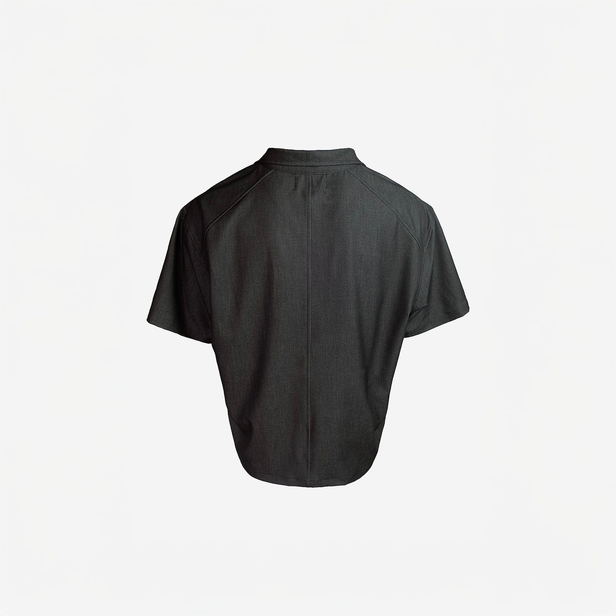 SSIN7 Satin Spliced V-Neck Half Shirt, premium urban and streetwear designers apparel on PROJECTISR.com, SSIN7