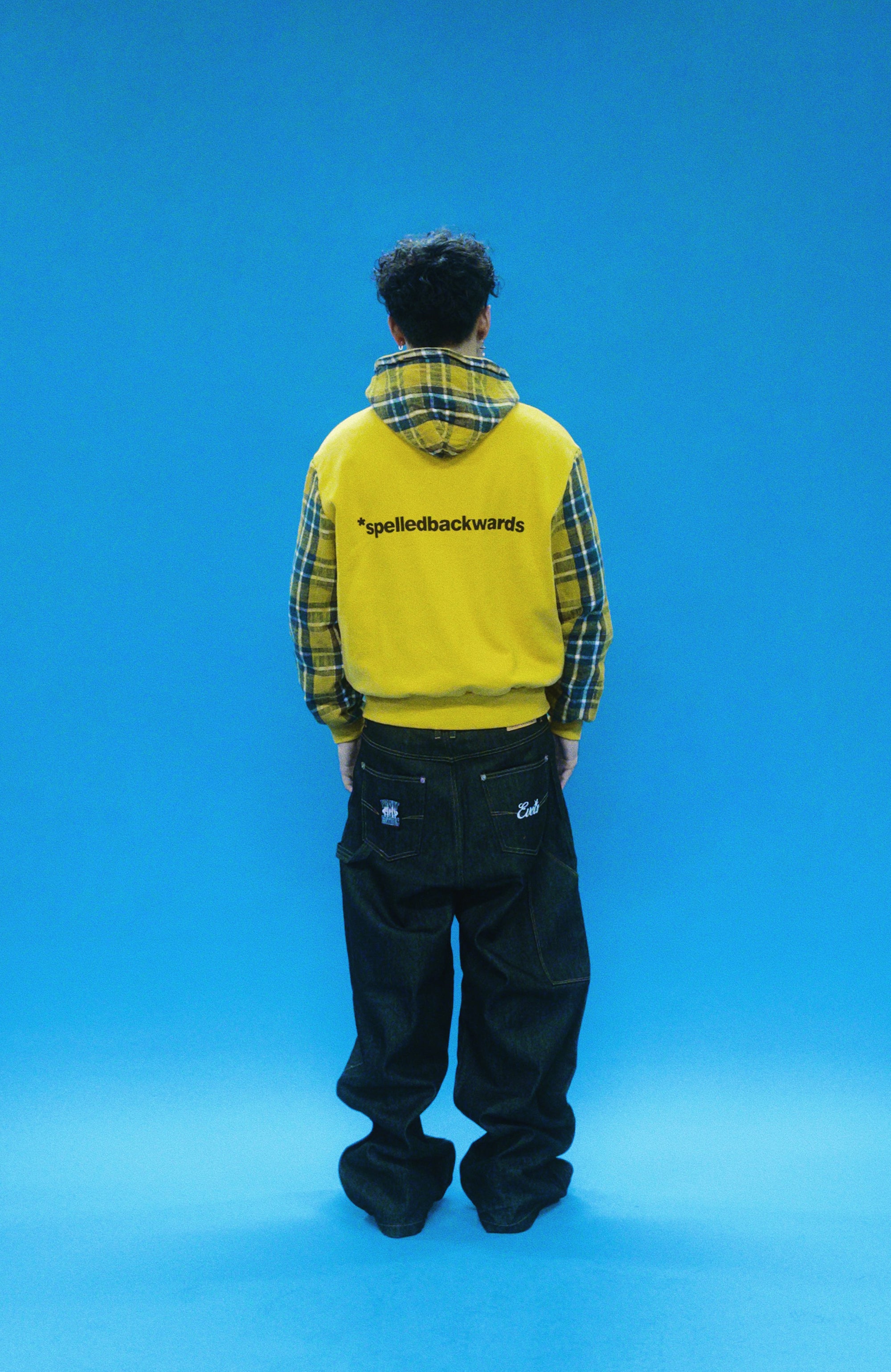 EVETS Plaid Panel Zip-Up Street Hoodie, premium urban and streetwear designers apparel on PROJECTISR.com, EVETS