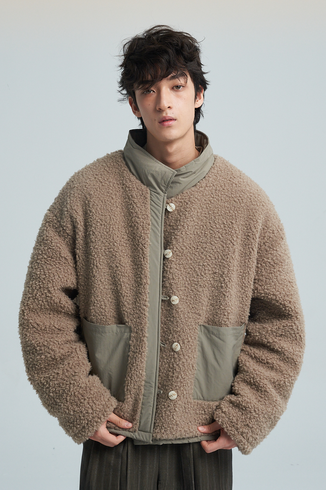 SAME FLOW Reversible Fleece-Lined Puffer