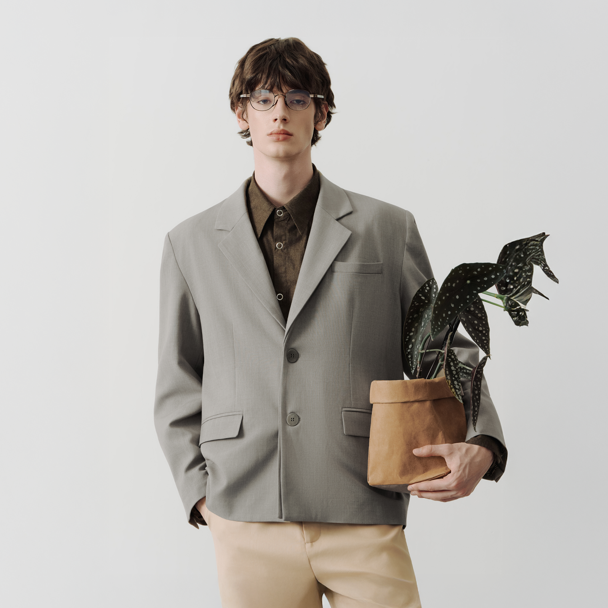 SAME FLOW Classic V-Neck Tailored Blazer