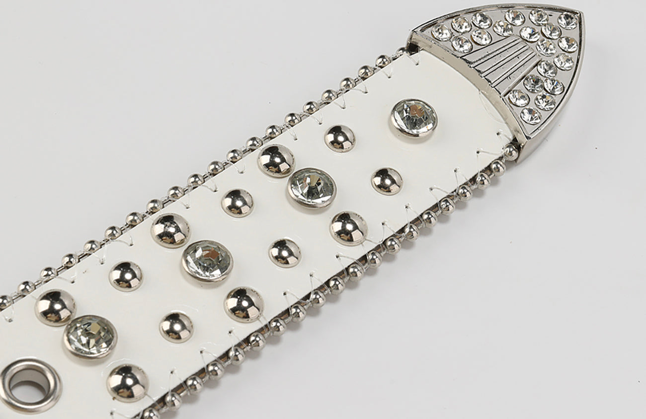 CYCYCY Diamond Studded Leather Belt