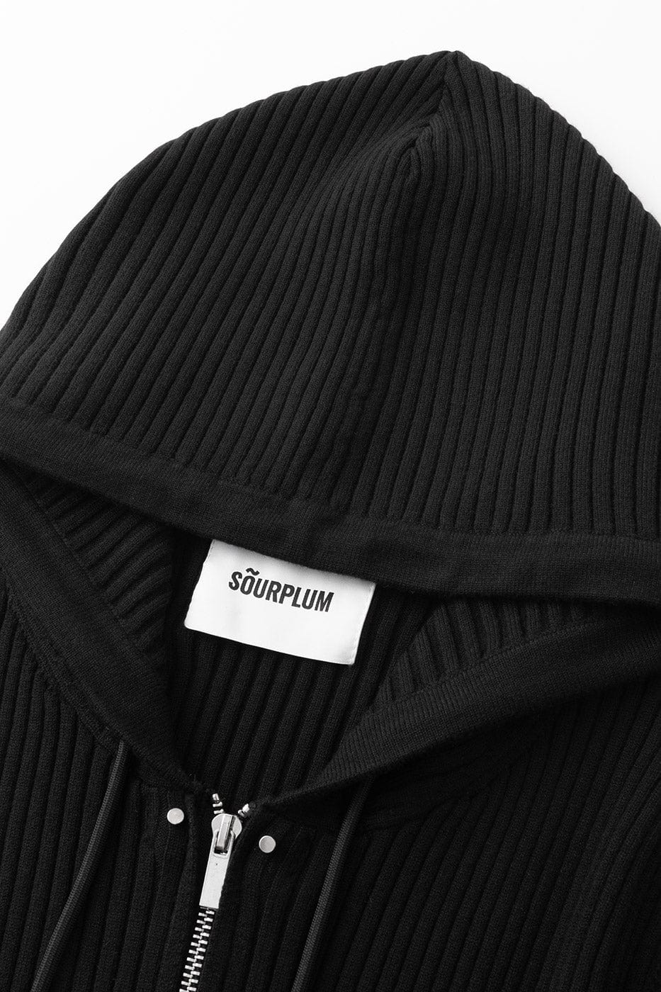 SOURPLUM Cropped Rivet Zip-Up Knitted Hoodie, premium urban and streetwear designers apparel on PROJECTISR.com, SOURPLUM