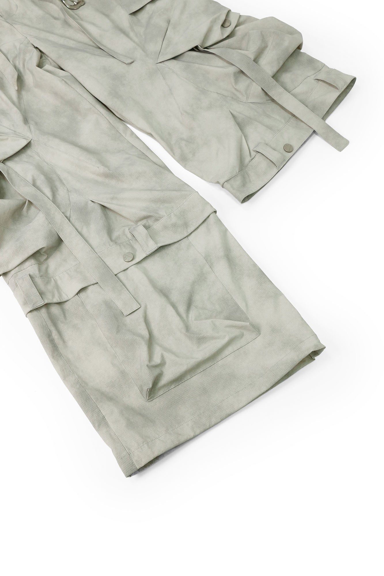RELABEL Detachable Ruched Inverted Waist Cargo Pants, premium urban and streetwear designers apparel on PROJECTISR.com, RELABEL