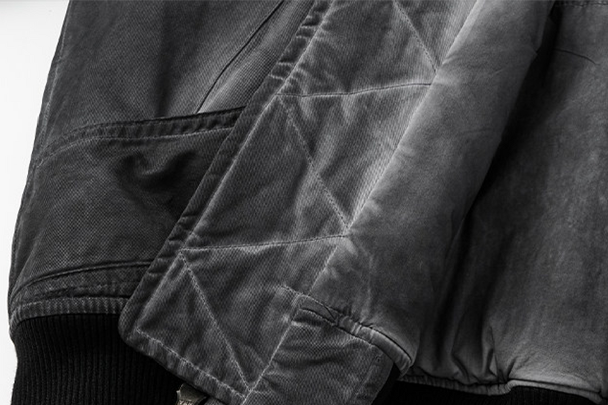 AVINMADE Washed Stitch Hooded Bomber Jacket