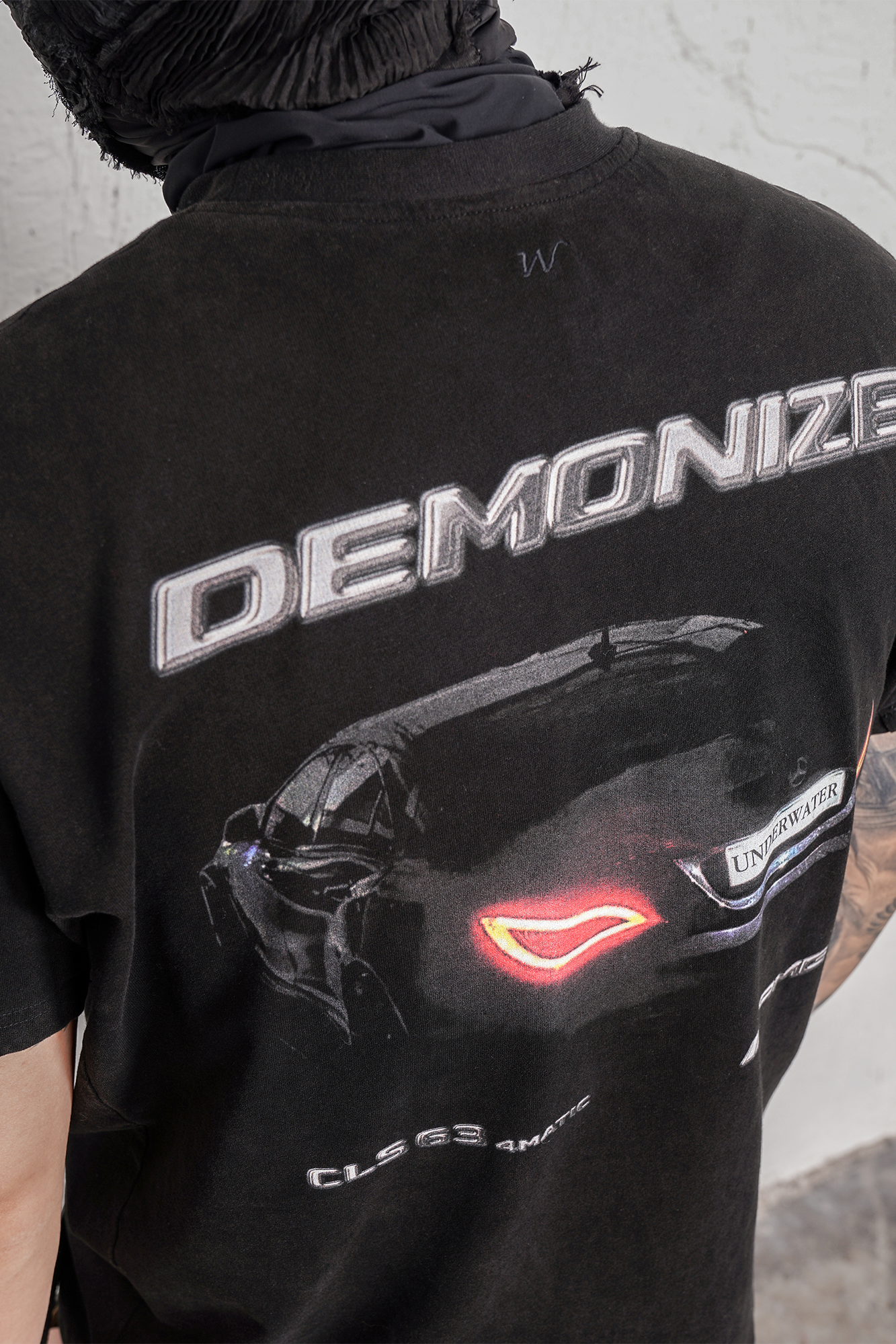 UNDERWATER Demon Eye Racing Graphic Washed T-Shirt, premium urban and streetwear designers apparel on PROJECTISR.com, UNDERWATER