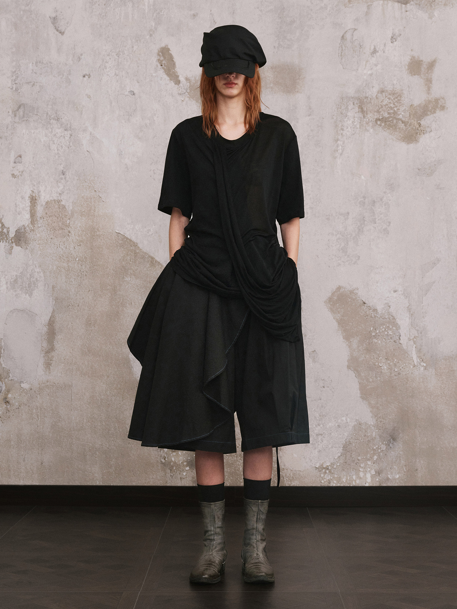 ILNya Nieternite Nifutur Ruched Newsboy Cap