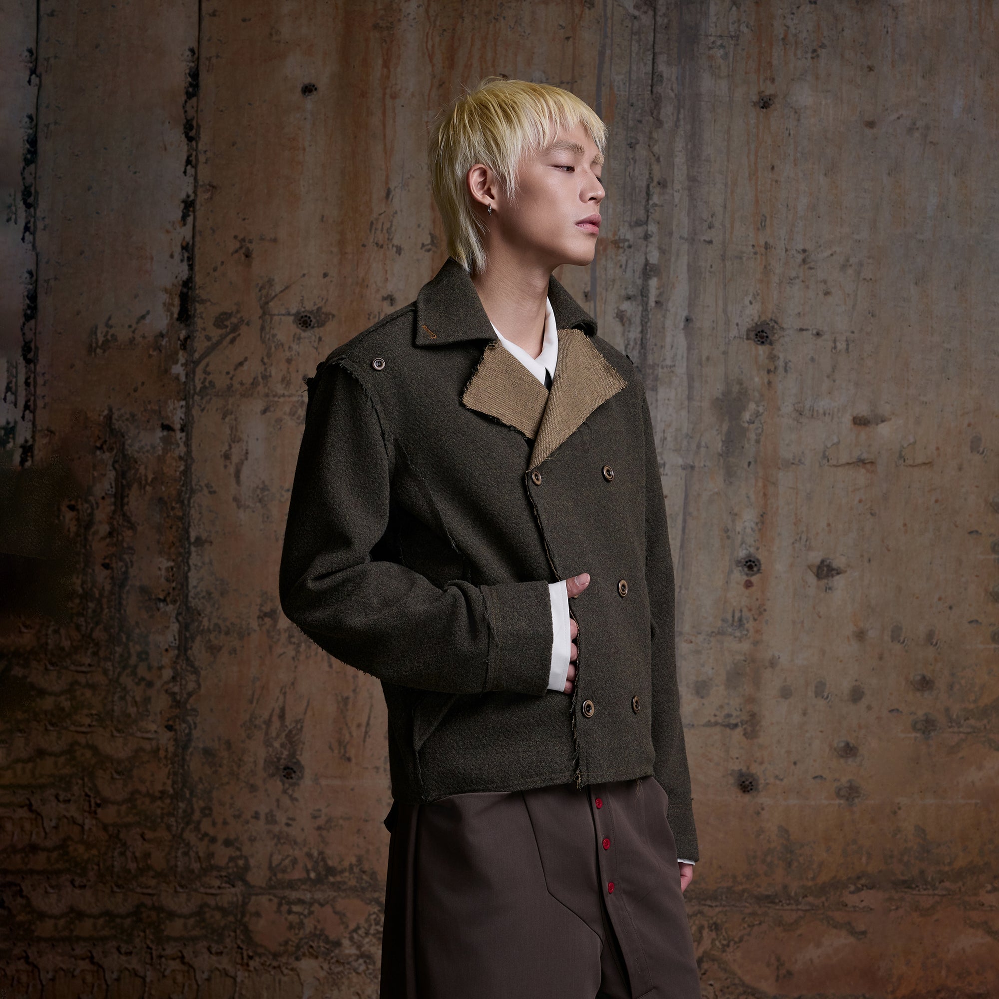 2000RSK Wool-Blend Double-Breasted Blazer