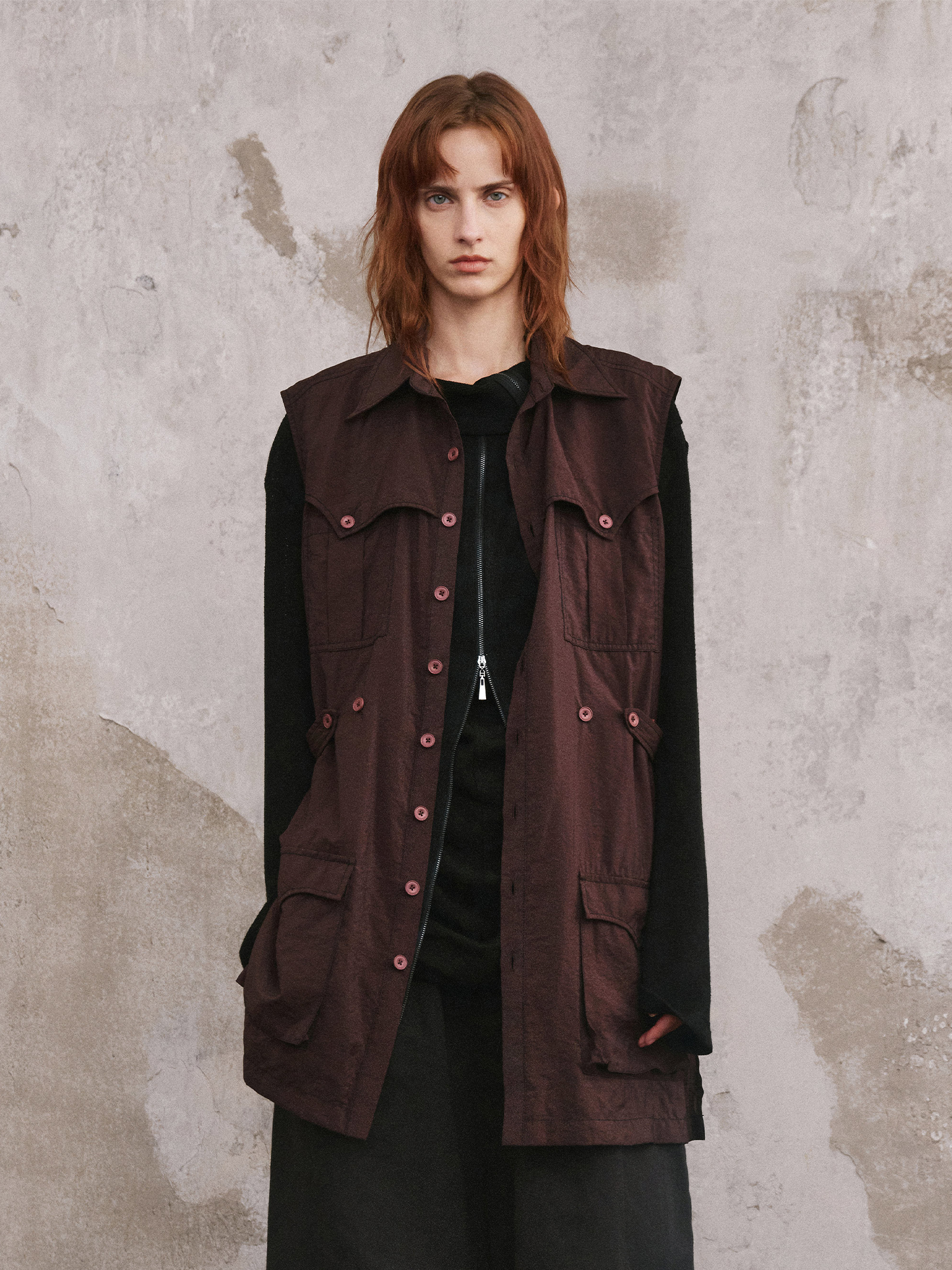 ILNya Nieternite Nifutur Multi-Pocket Modal Sleeveless Shirt