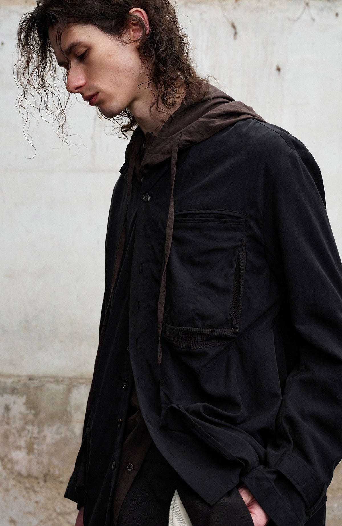ILNya Nieternite Nifutur Asymmetrical Lapel Shirt-Style Coat