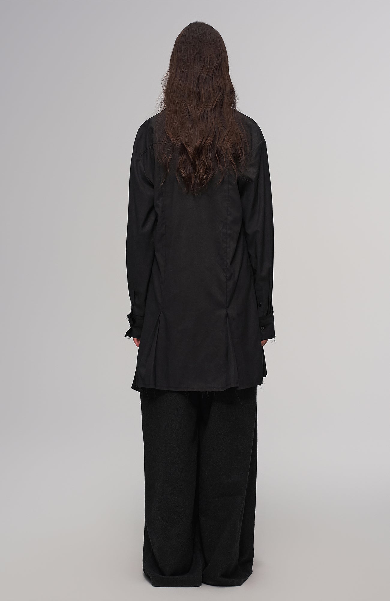 ILNya Nieternite Nifutur Asym Draped Raw-Edged Shirt, premium urban and streetwear designers apparel on PROJECTISR.com, ILNya Nieternite Nifutur