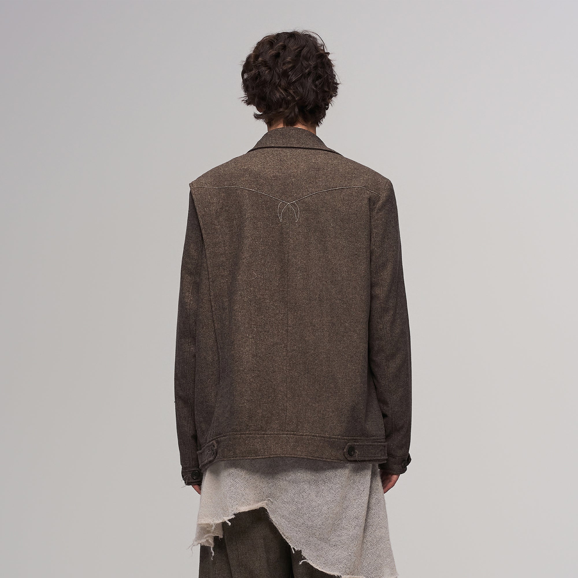 ILNya Nieternite Nifutur Deconstructed Arc Panel Wool Blend Jacket