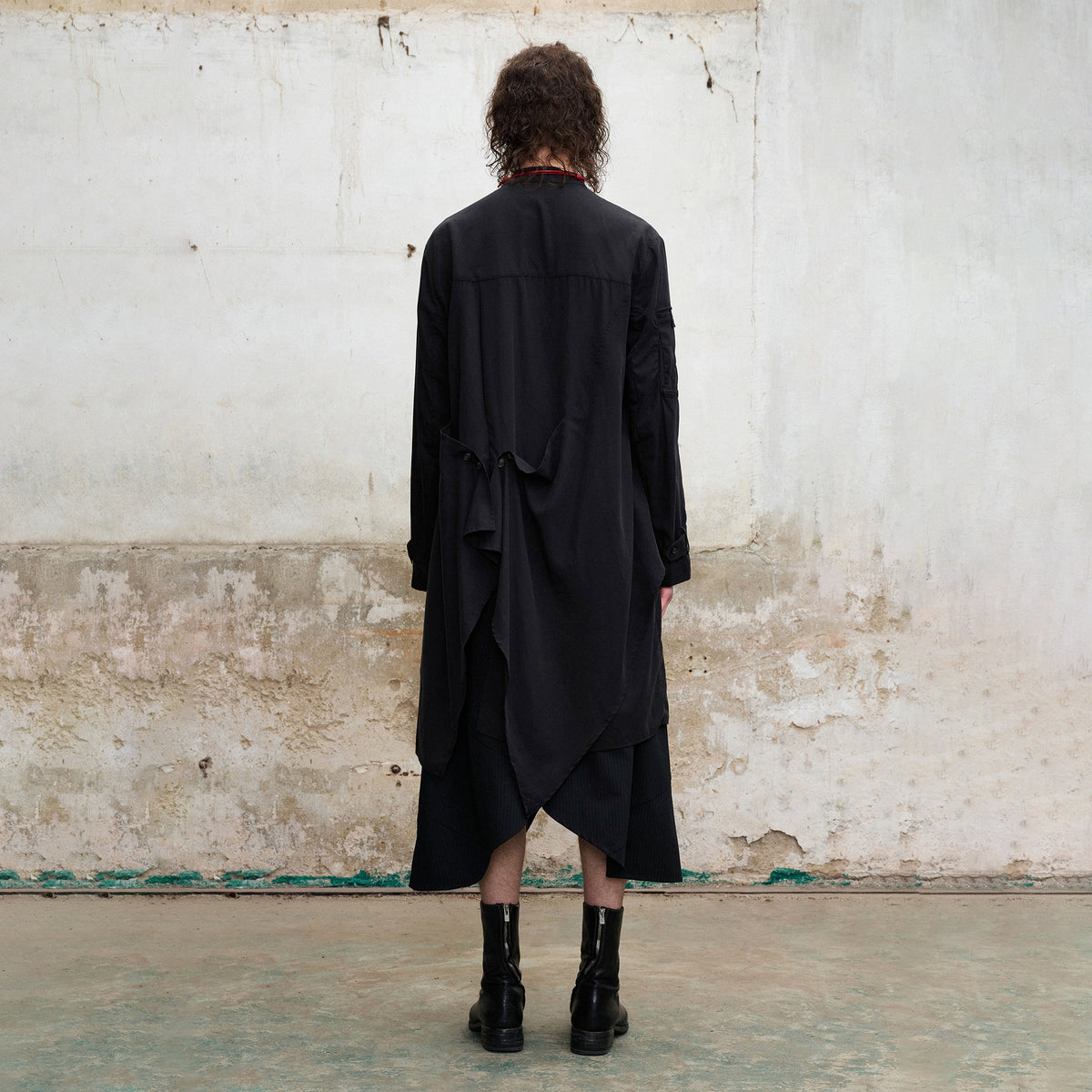 ILNya Nieternite Nifutur Asymmetrical Lapel Shirt-Style Coat