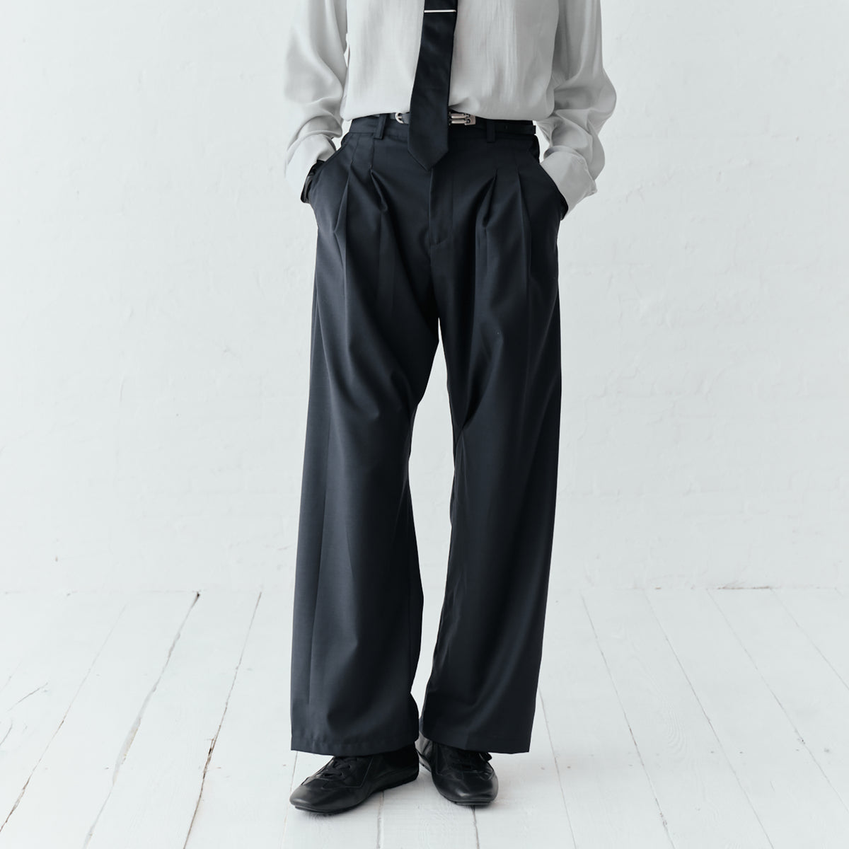 GRAINMUSTARD High-Waist Wide-Leg Trousers