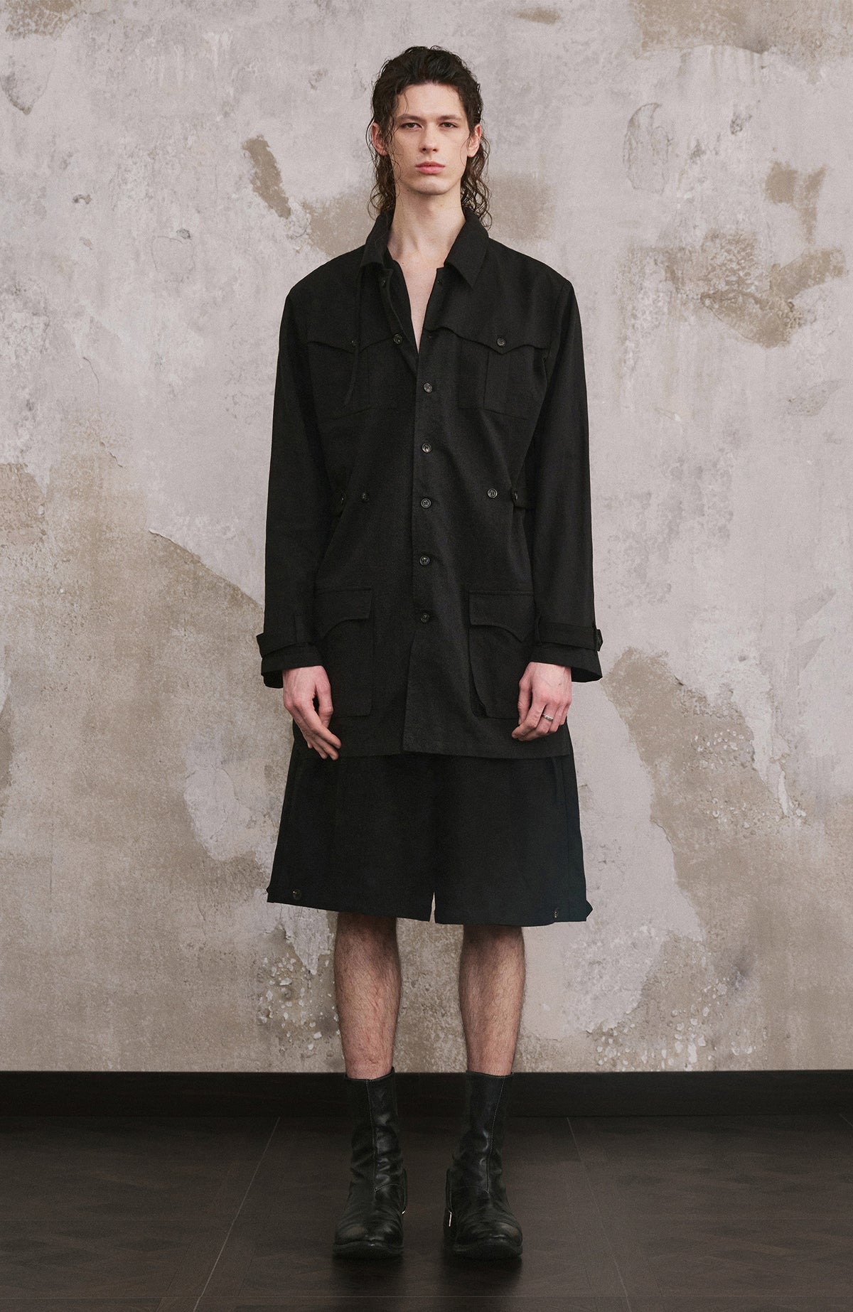 ILNya Nieternite Nifutur Detachable Vest Layered Long-Sleeve Shirt