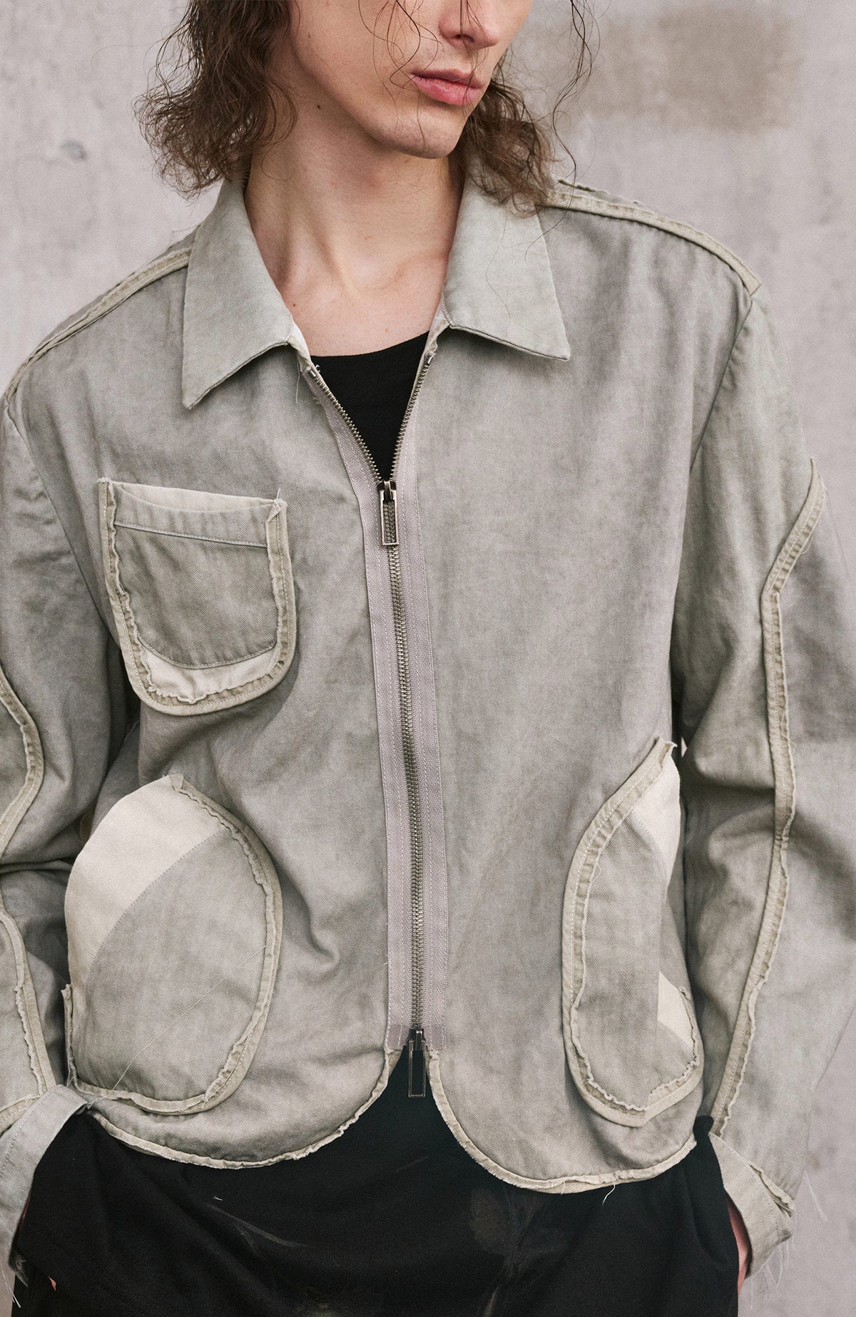 ILNya Nieternite Nifutur Paneled Lapel Double-Pocket Jacket