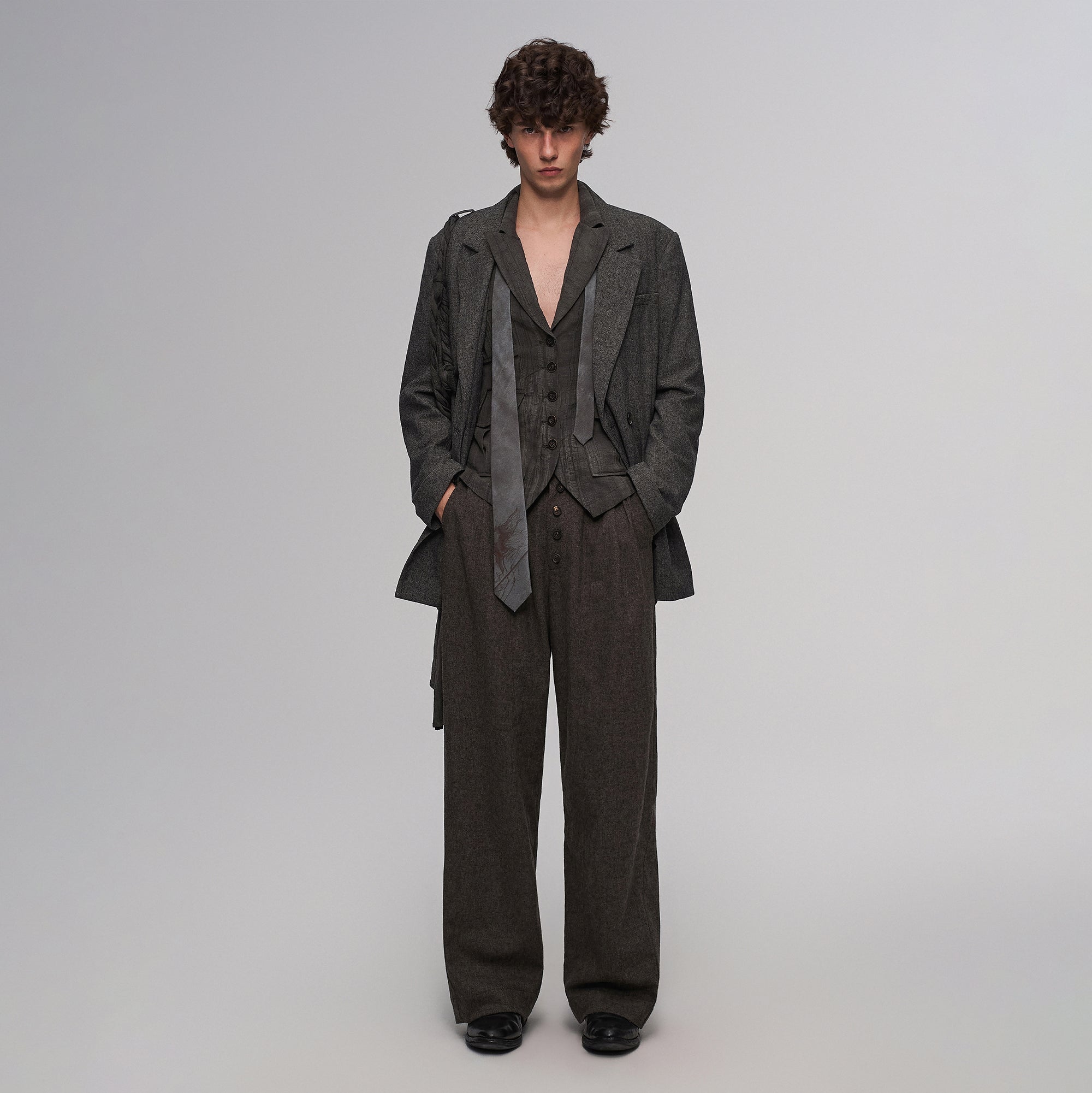 ILNya Nieternite Nifutur Rope Wrap Wool-Blend Suit Jacket