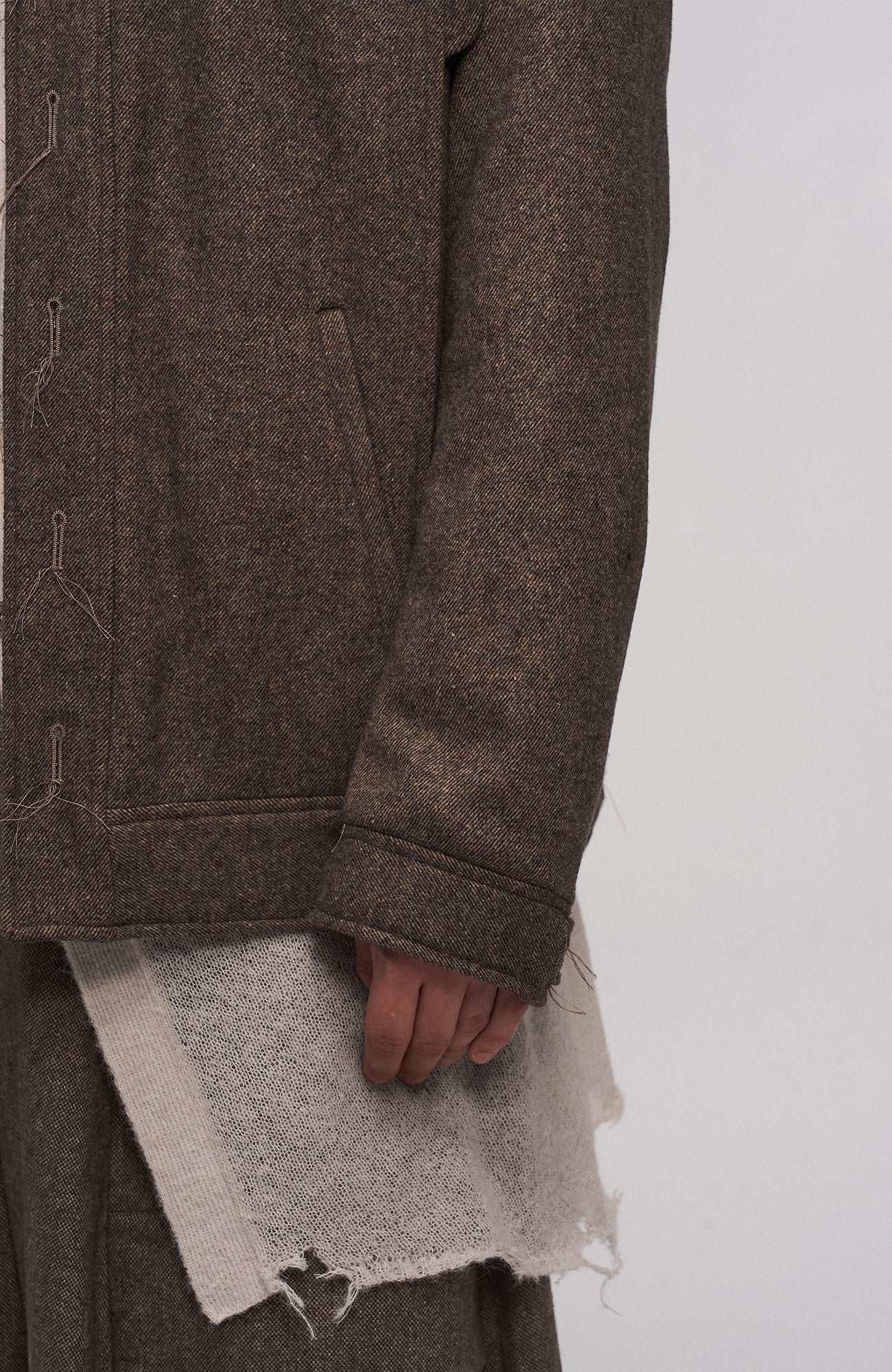 ILNya Nieternite Nifutur Deconstructed Arc Panel Wool Blend Jacket