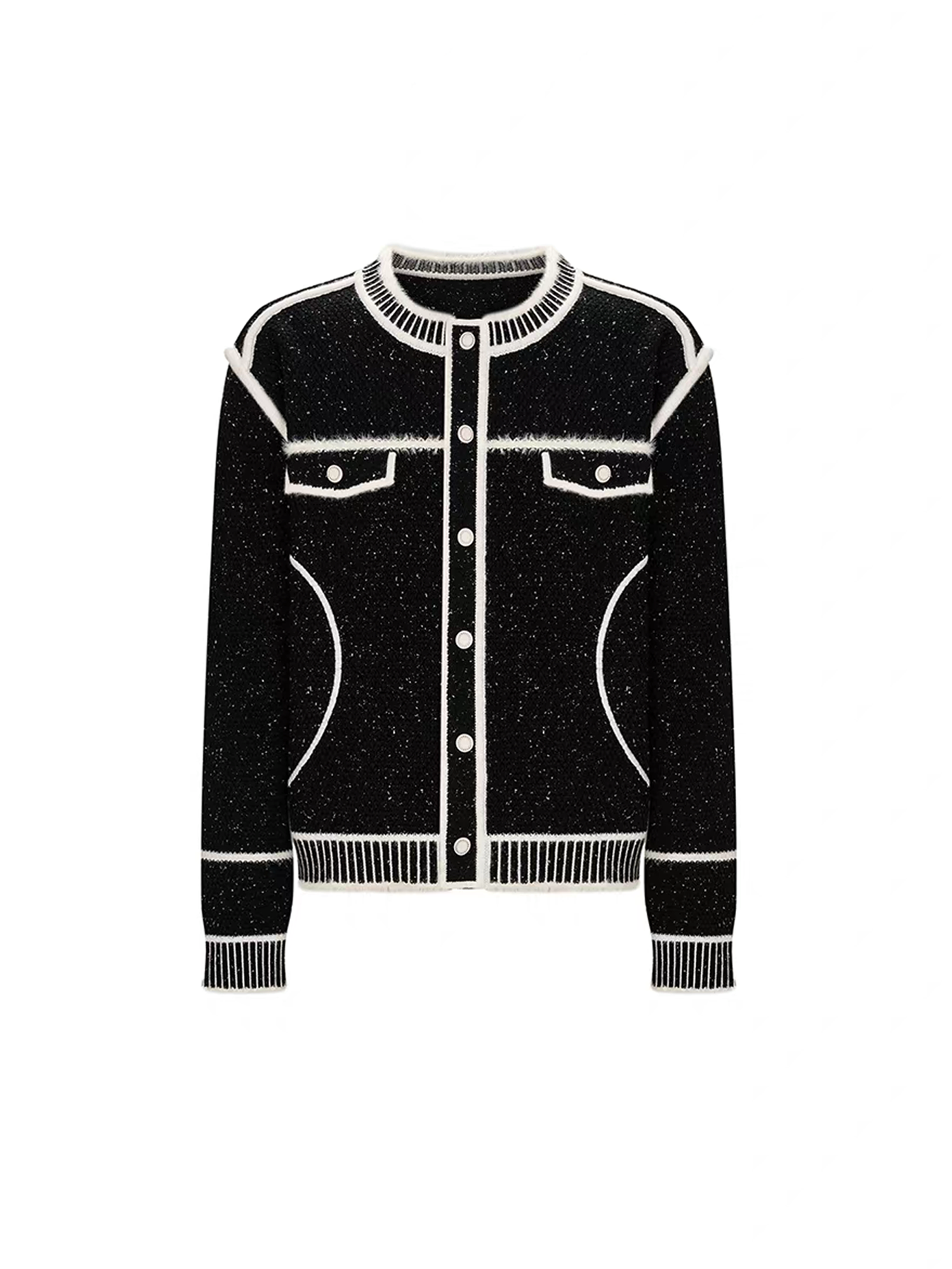 TIWILLTANG Contrast Stitch Knit Jacket