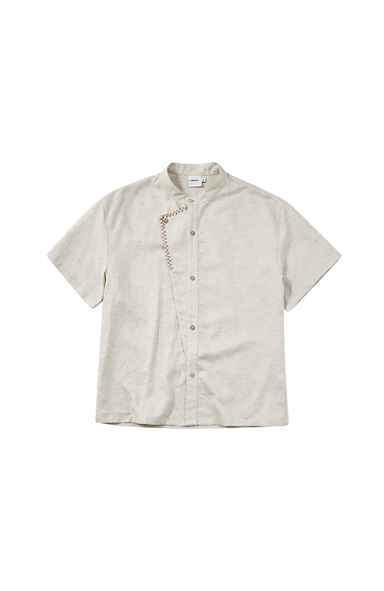 KREATE Stitched Faux-Placket Short Sleeve Shirt, premium urban and streetwear designers apparel on PROJECTISR.com, KREATE