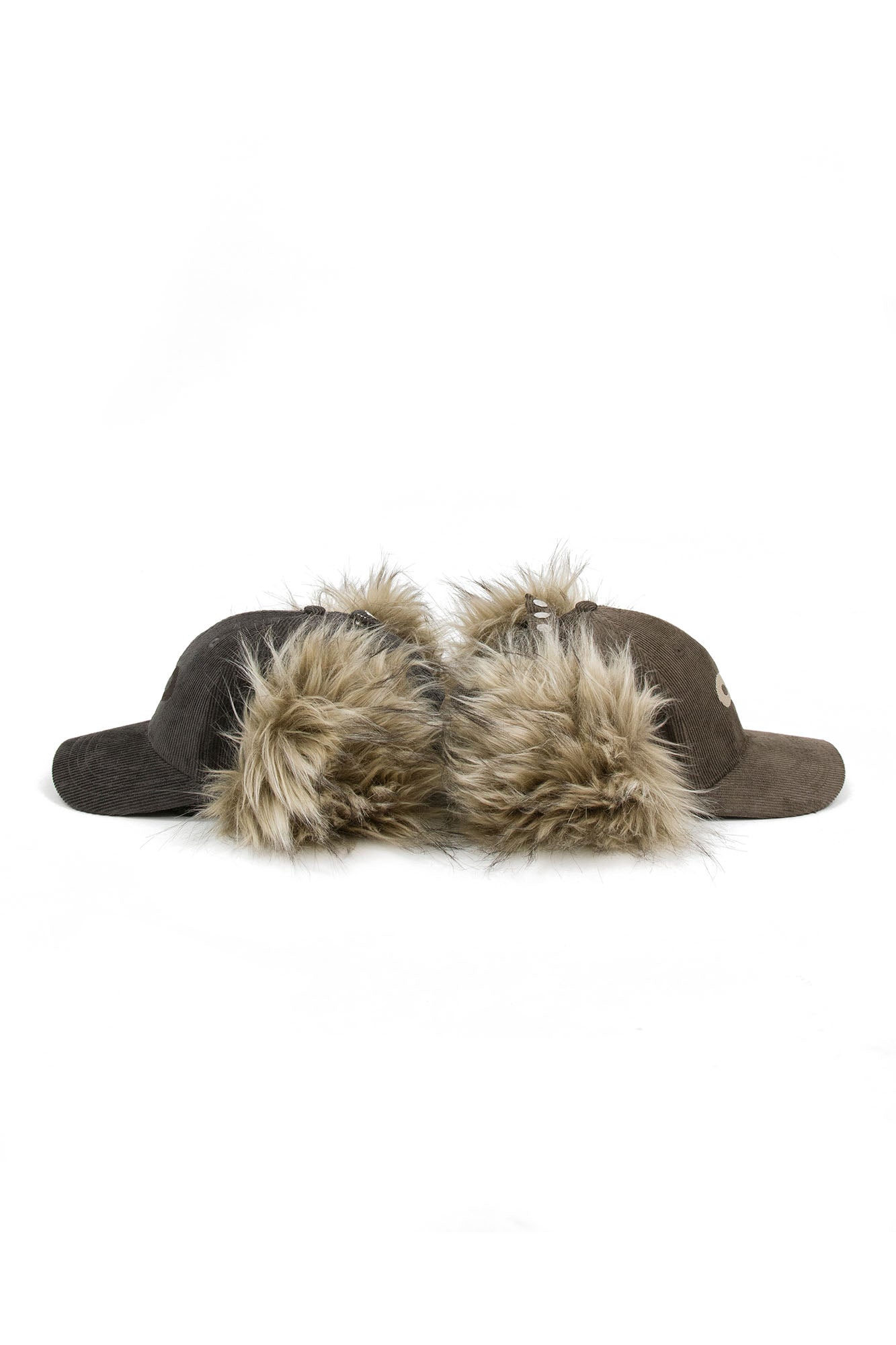 RELABEL Faux-Fur Earflaps Corduroy Cap