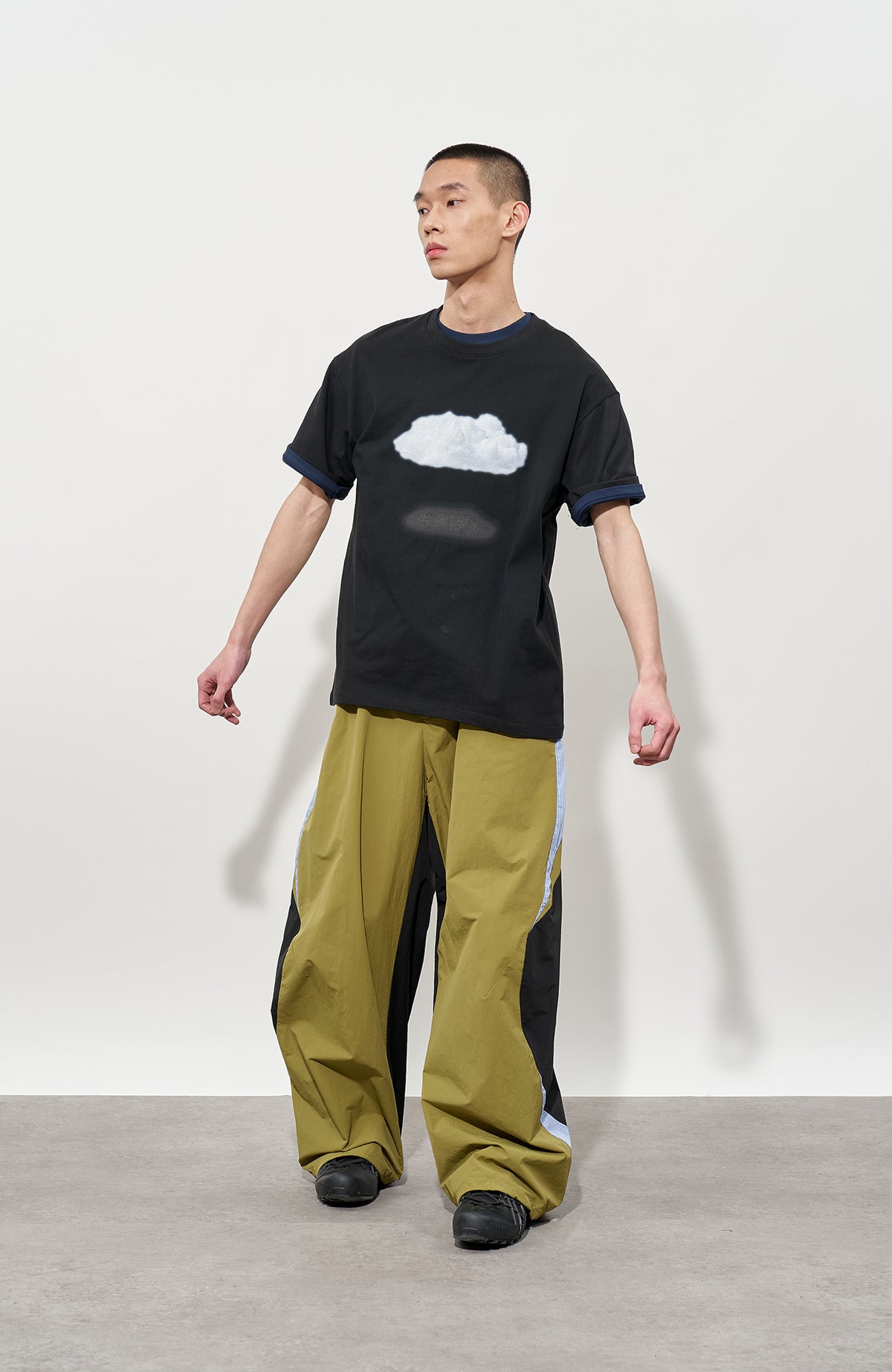 FMACM Curved Spliced Pleate Pants