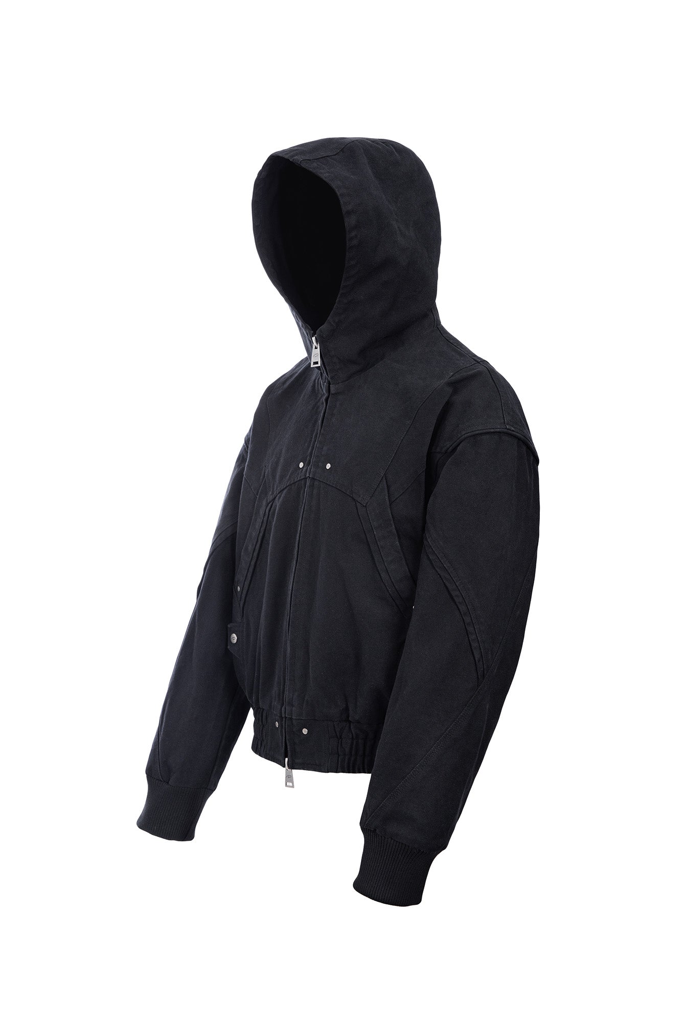 CATSSTAC Structured Panel Studded Hooded Jacket, premium urban and streetwear designers apparel on PROJECTISR.com, CATSSTAC